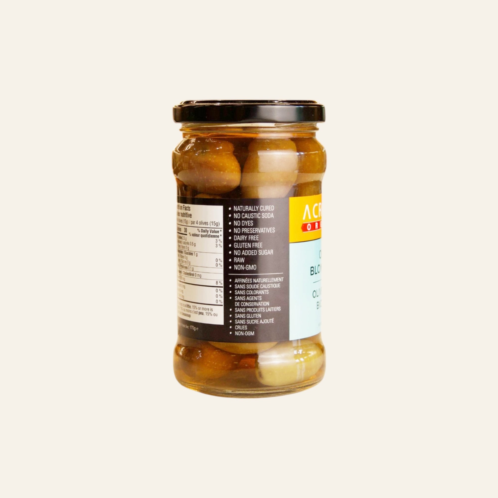 Acropolis Organic Blonde Olives 315mL