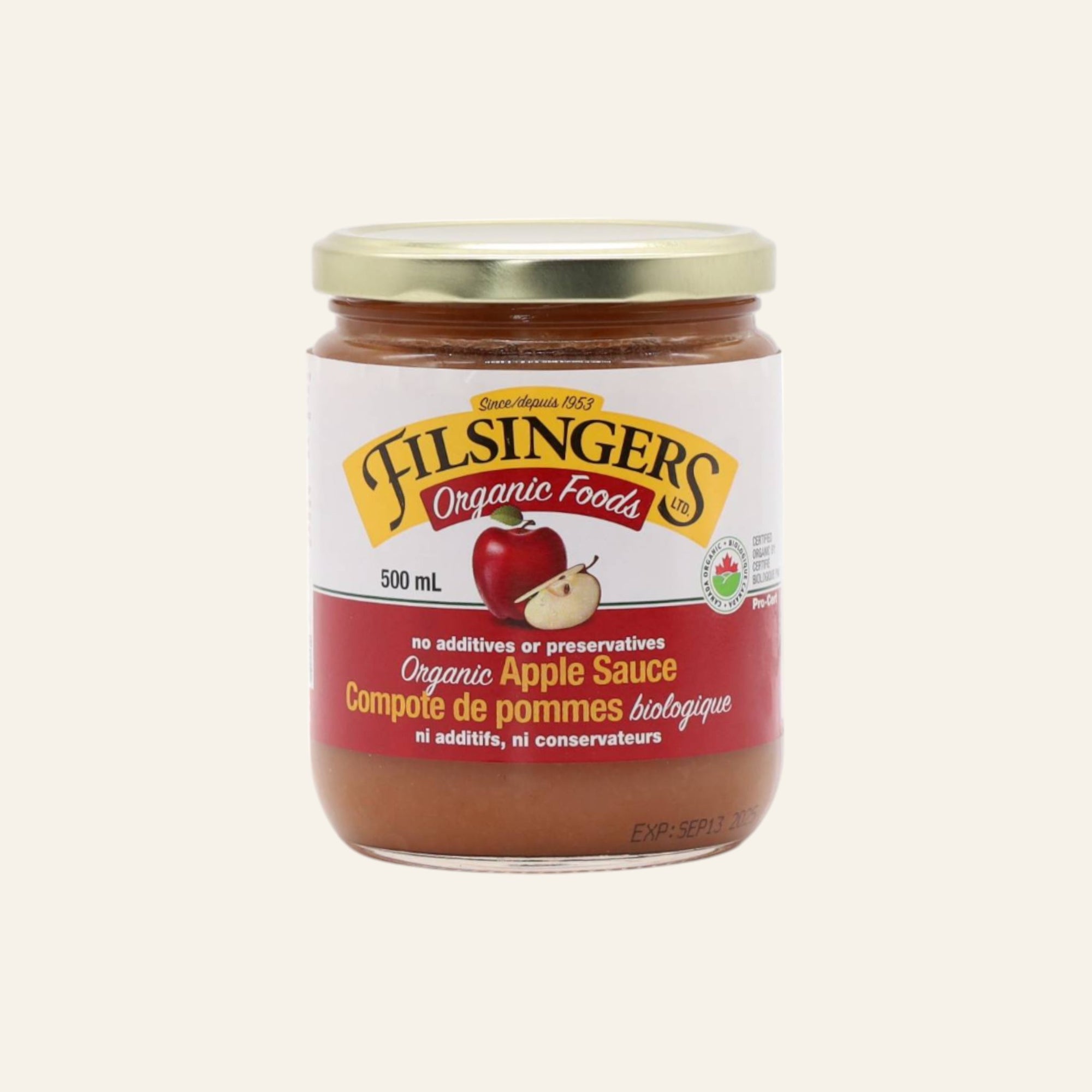 Filsinger's Organic Apple Sauce 500mL