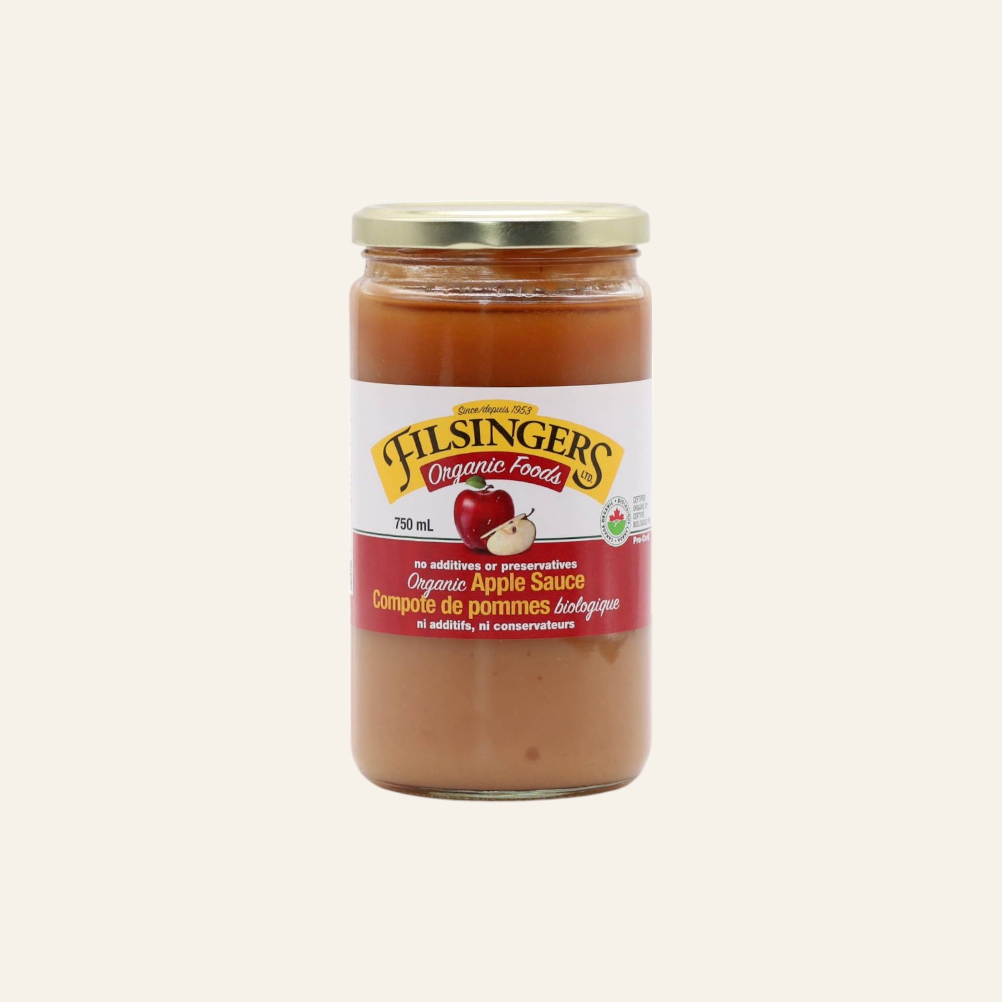 Filsinger's Organic Apple Sauce 750mL
