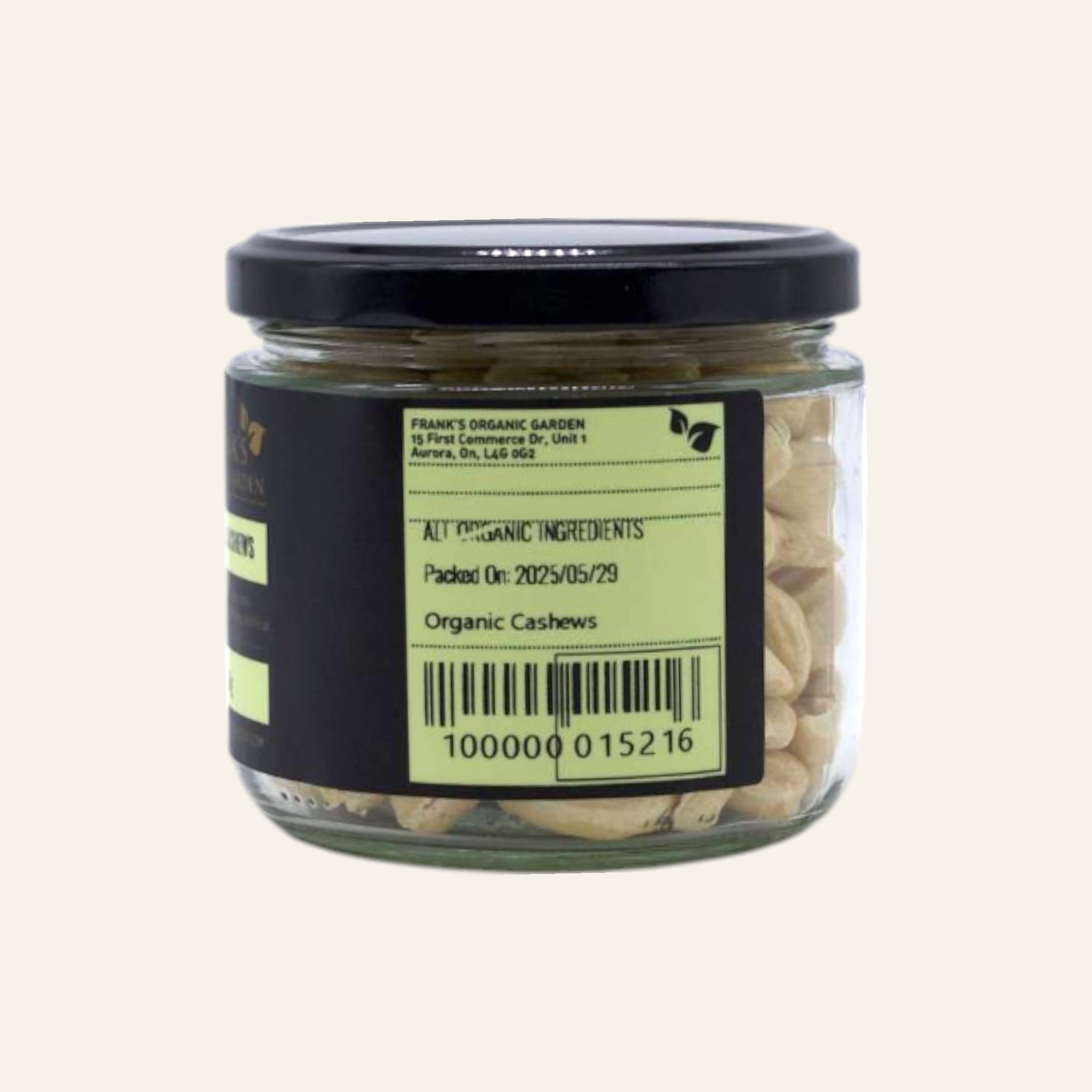 Frank’s Organic Cashews 160g