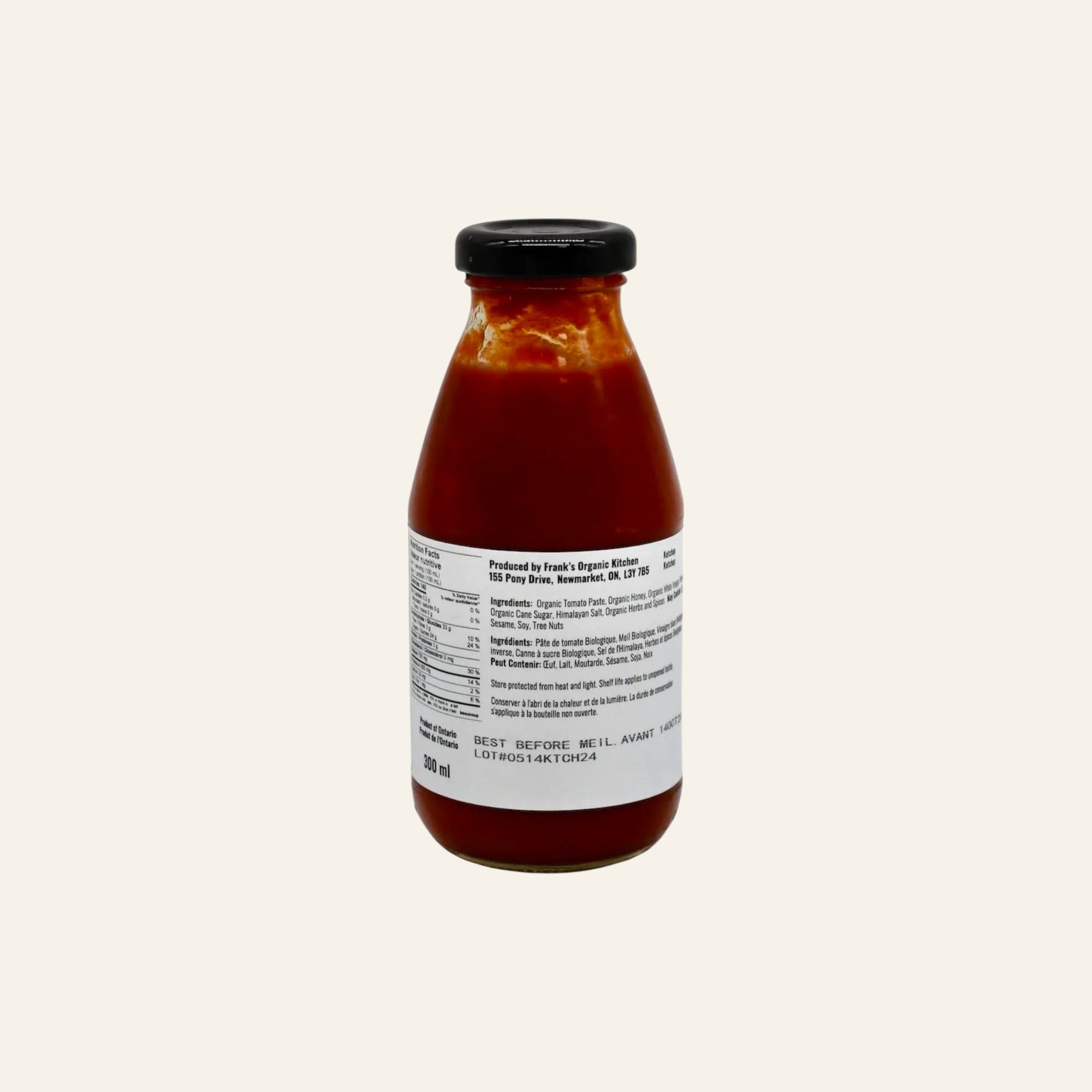 Frank's Organic Ketchup 300mL
