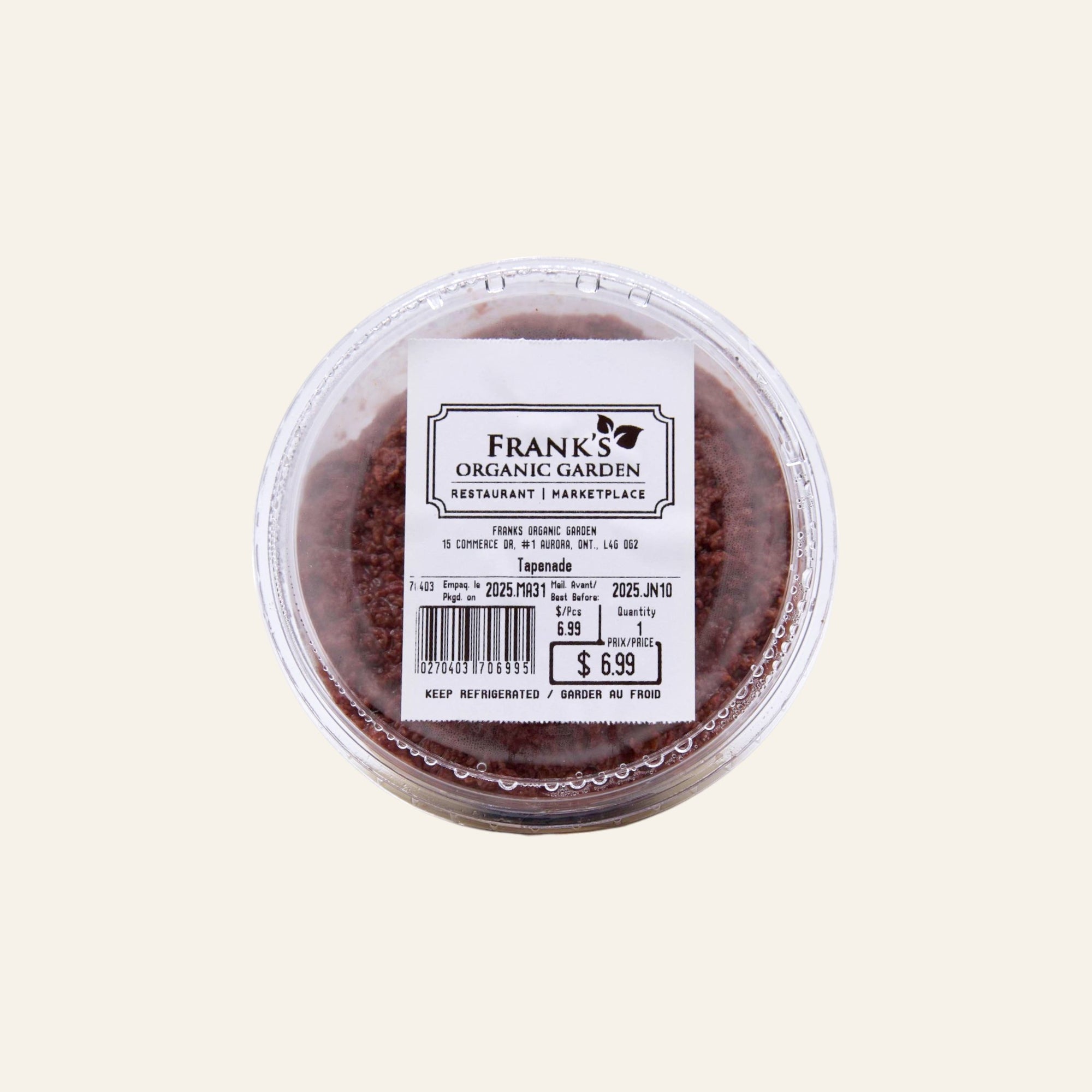 Frank's Organic Olive Tapenade 250g
