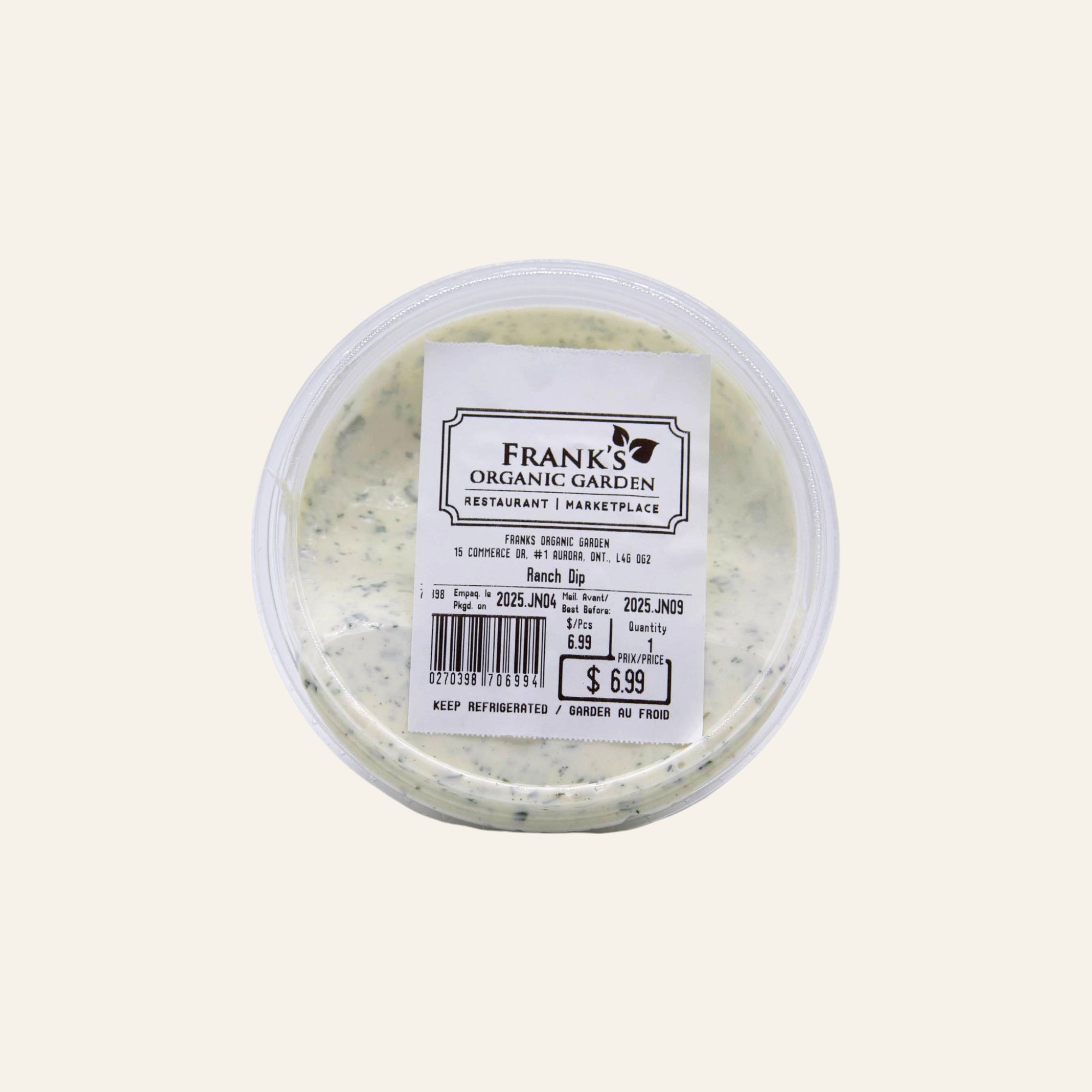 Frank's Organic Ranch Dip 250g