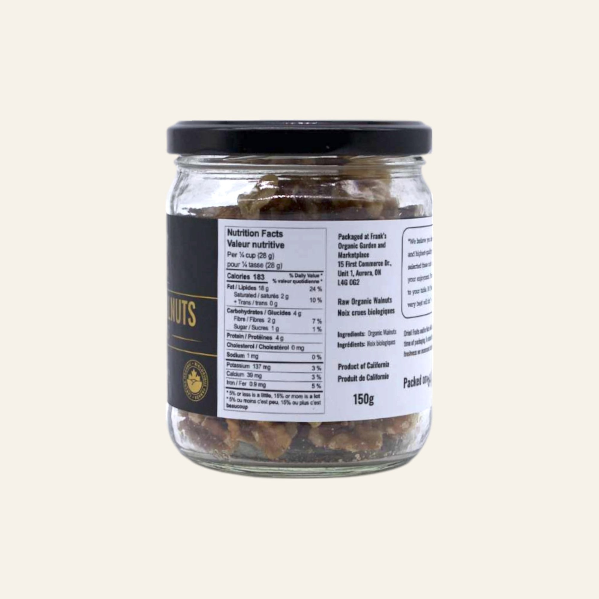Frank’s Organic Walnuts 150g