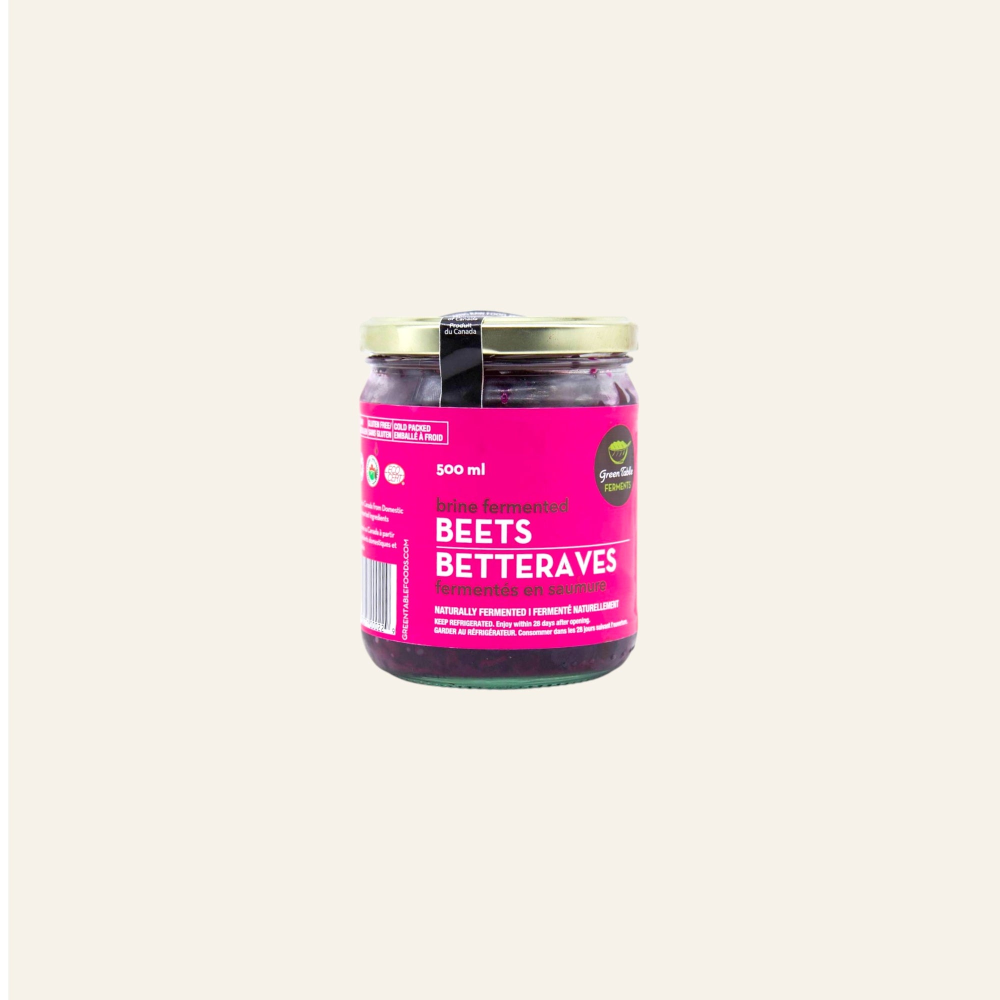 Green Table Organic Brine Fermented Beets 500mL