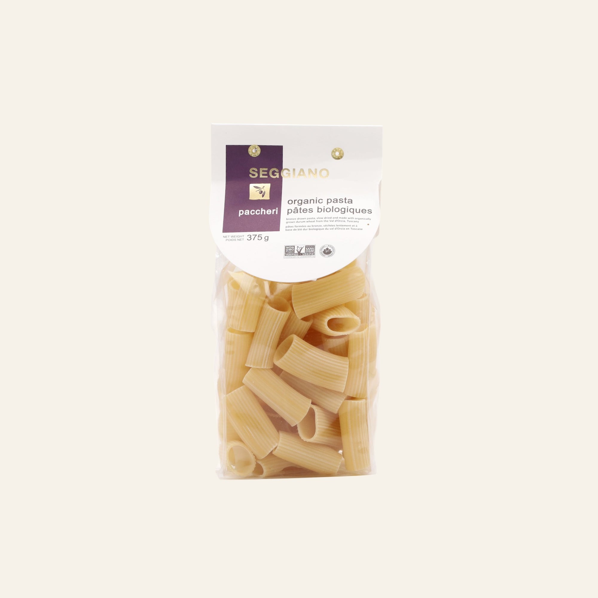 Seggiano Organic Paccheri Pasta 375g