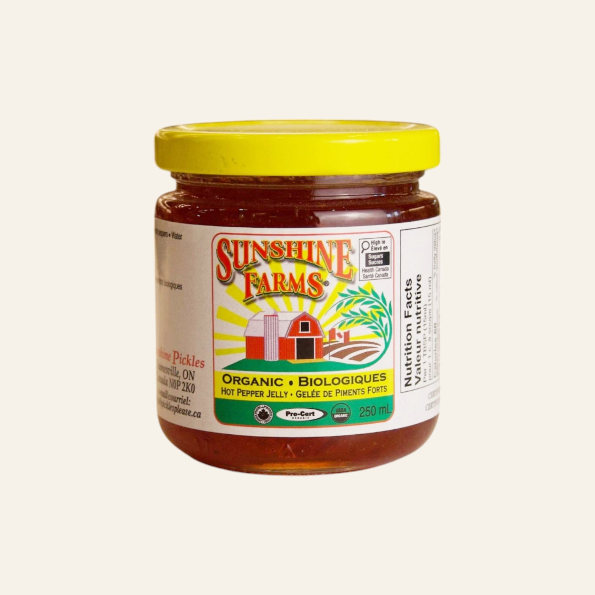 Sunshine Farms Organic Hot Pepper Jelly 250mL