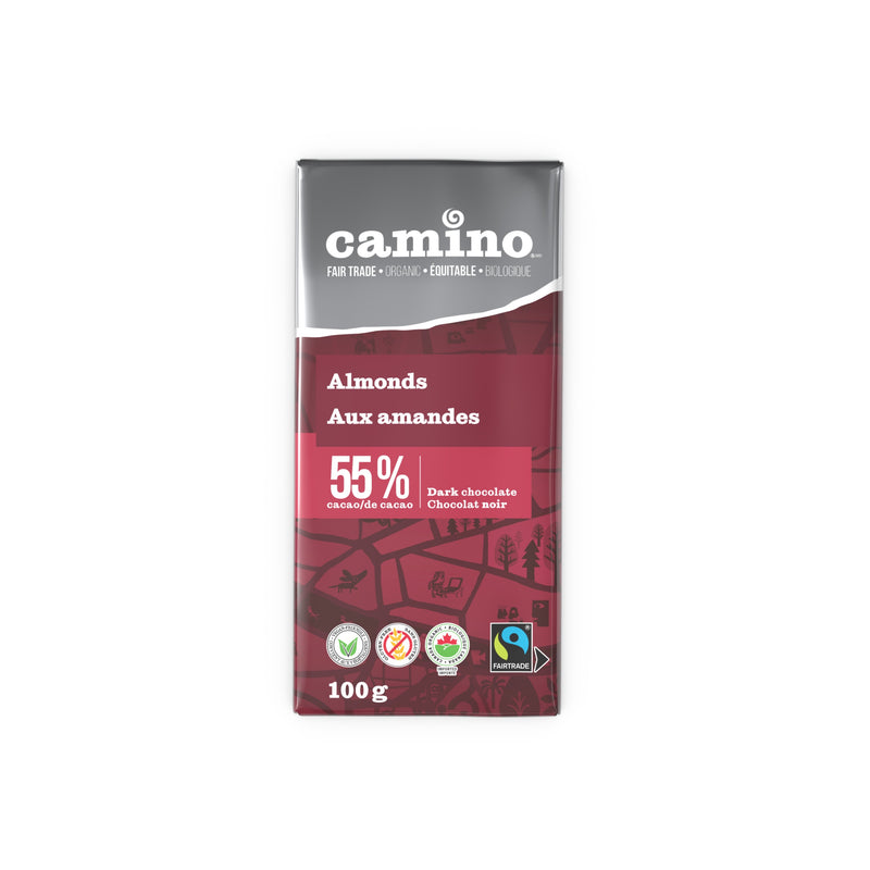 Camino 55% Cacao Dark Chocolate with Almonds