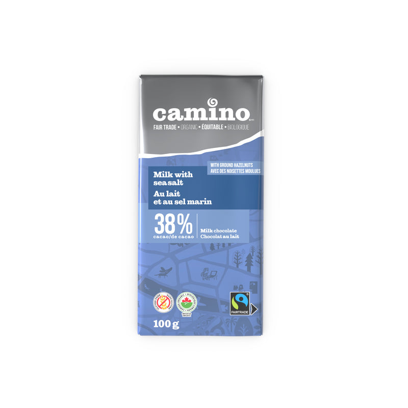 Camino 38% Cacao Milk Chocolate with Sea Salt