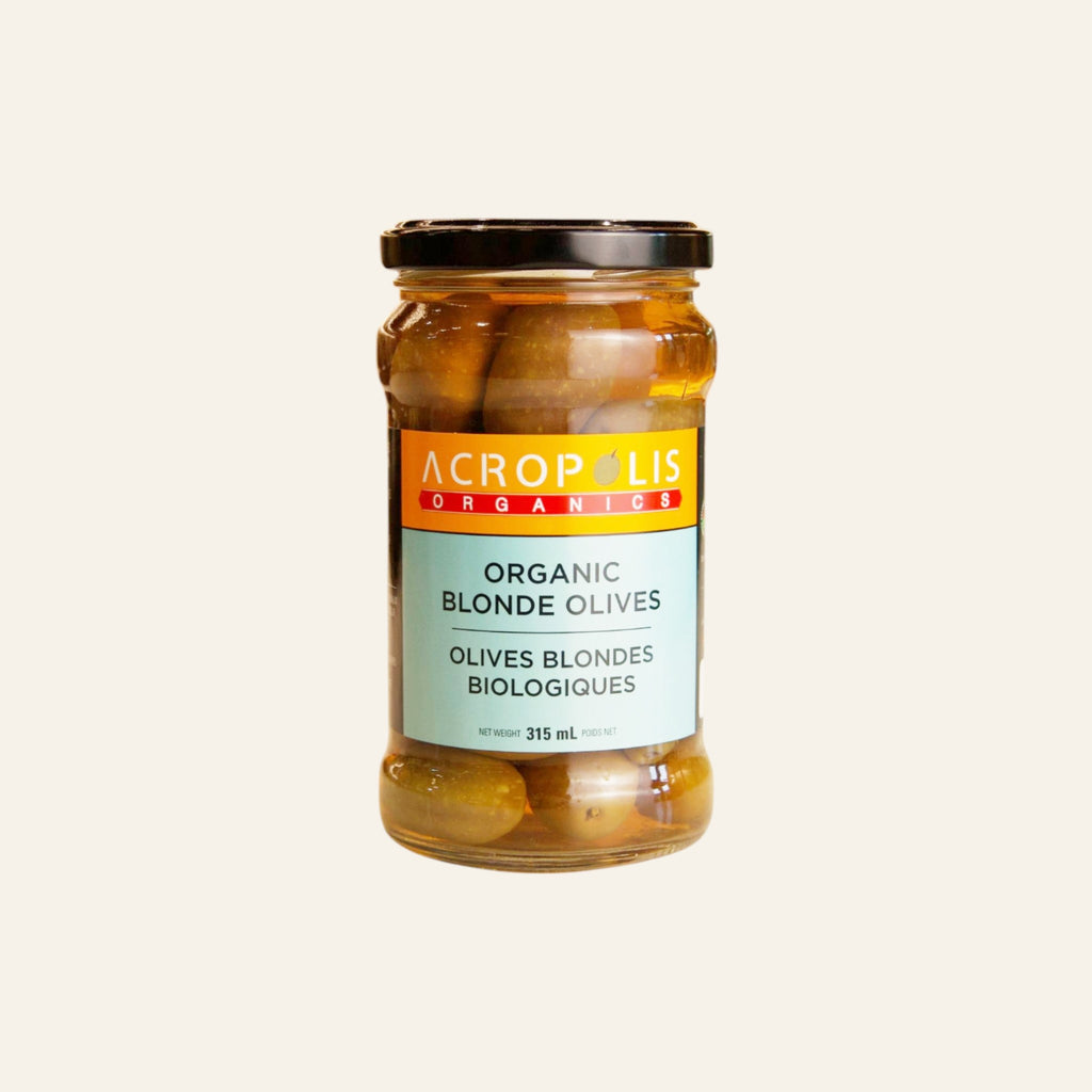 Acropolis Organic Blonde Olives 315mL