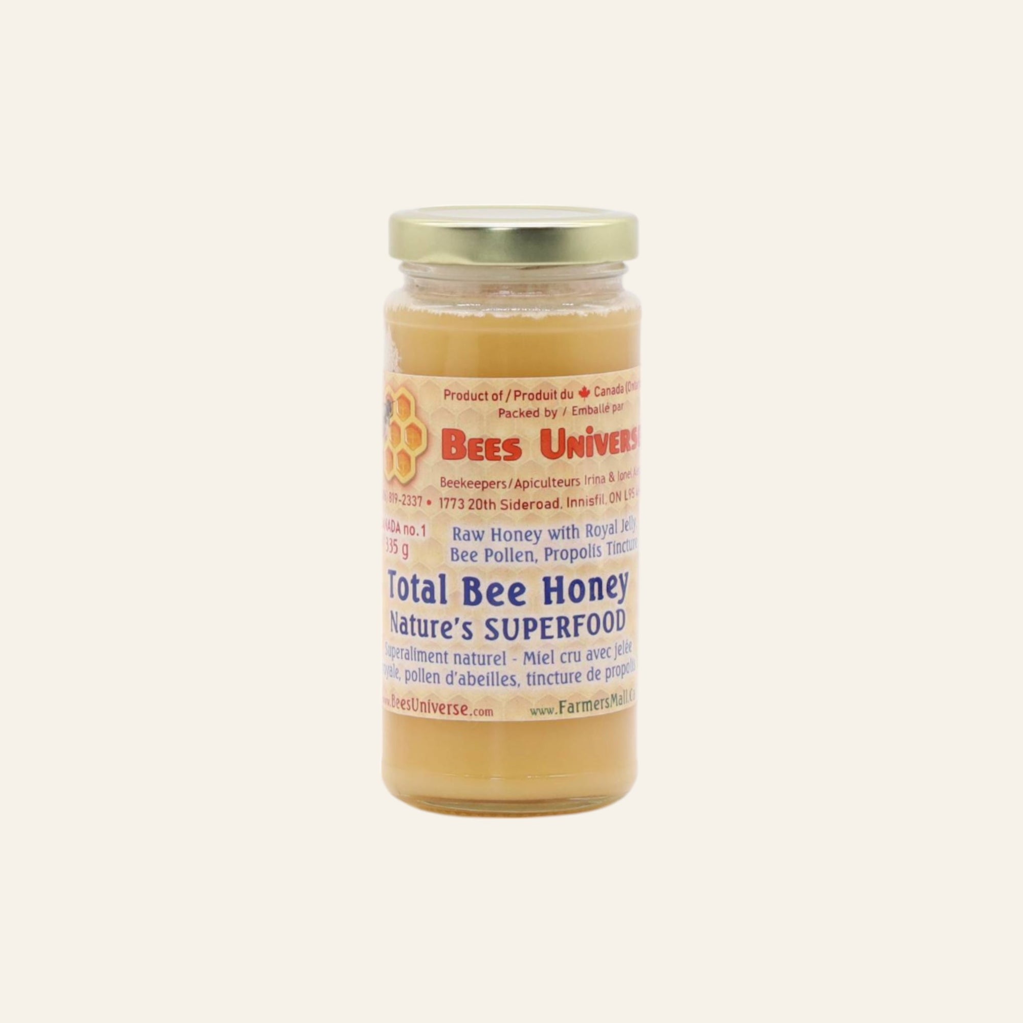 Bees Universe Organic Total Bee Honey 335g