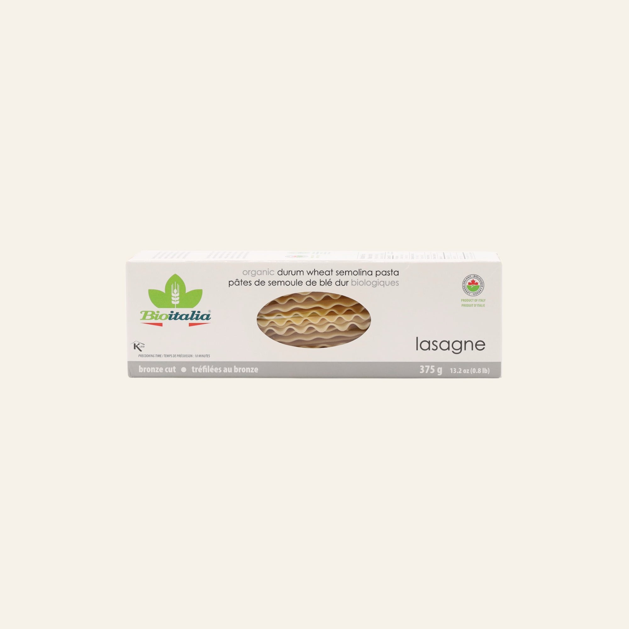 Bioitalia Organic Durum Wheat Lasagna 375g