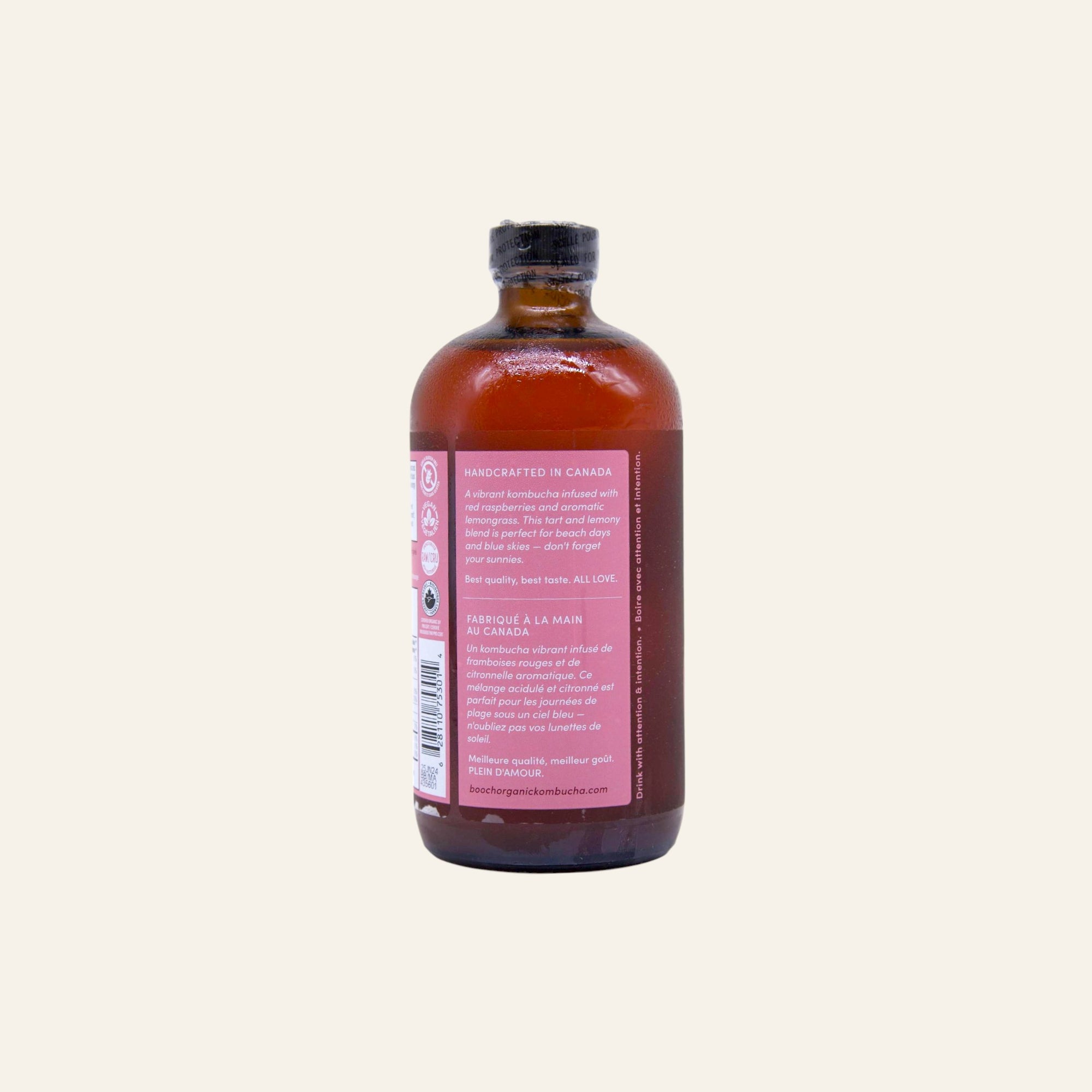 Booch Organic Raspberry Lemonade Kombucha 473mL