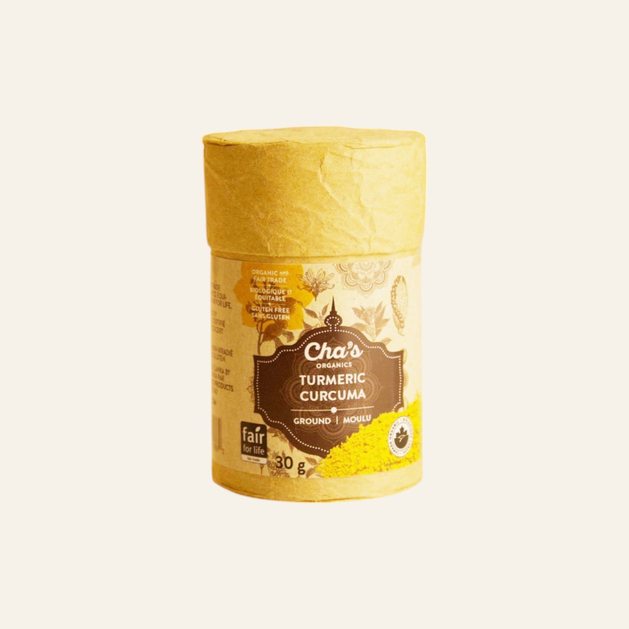 Cha's Organics Ground Turmeric Spice 30g
