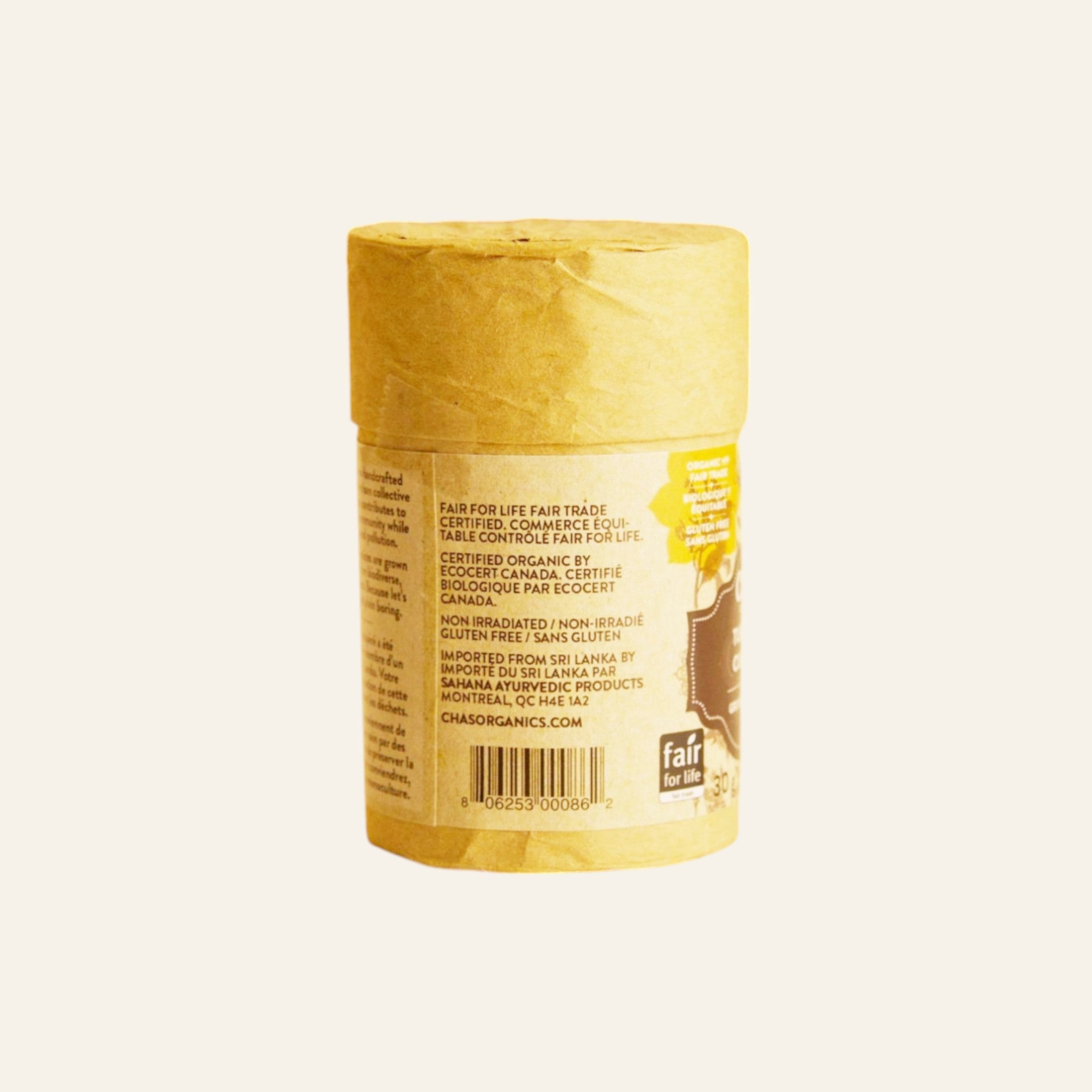 Cha's Organics Ground Turmeric Spice 30g