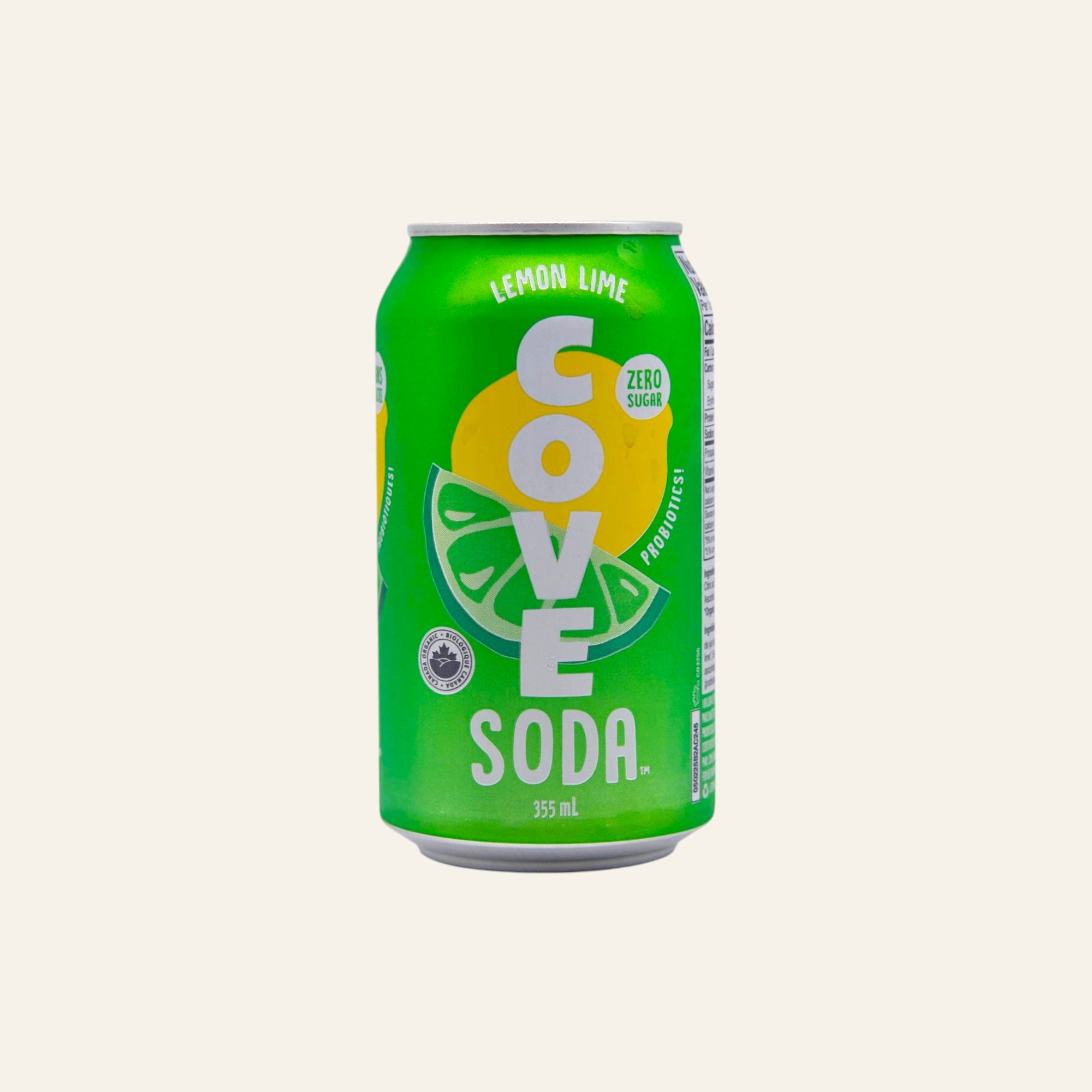 Cove Organic Lemon Lime Soda 355mL