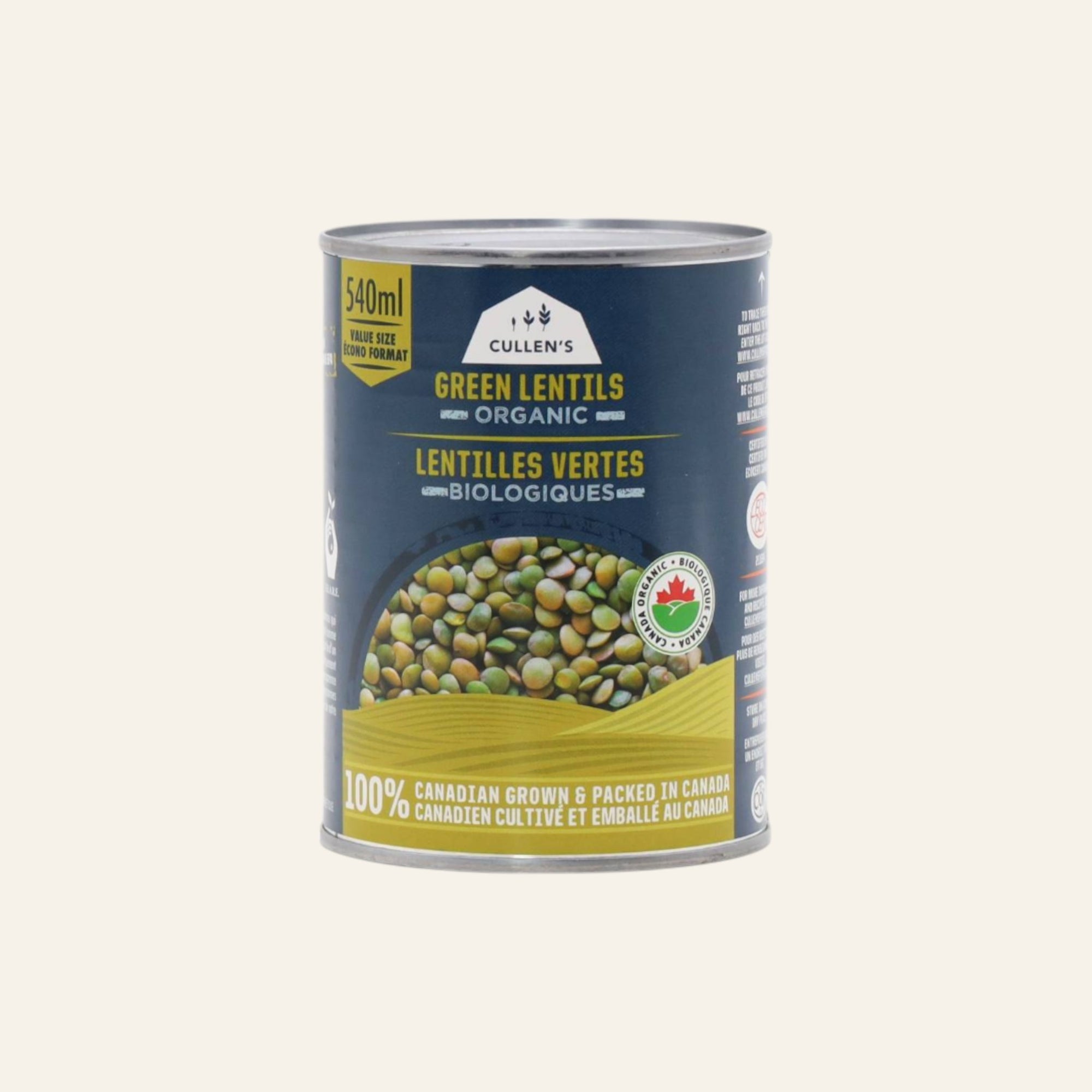 Cullen's Organic Green Lentils 540mL