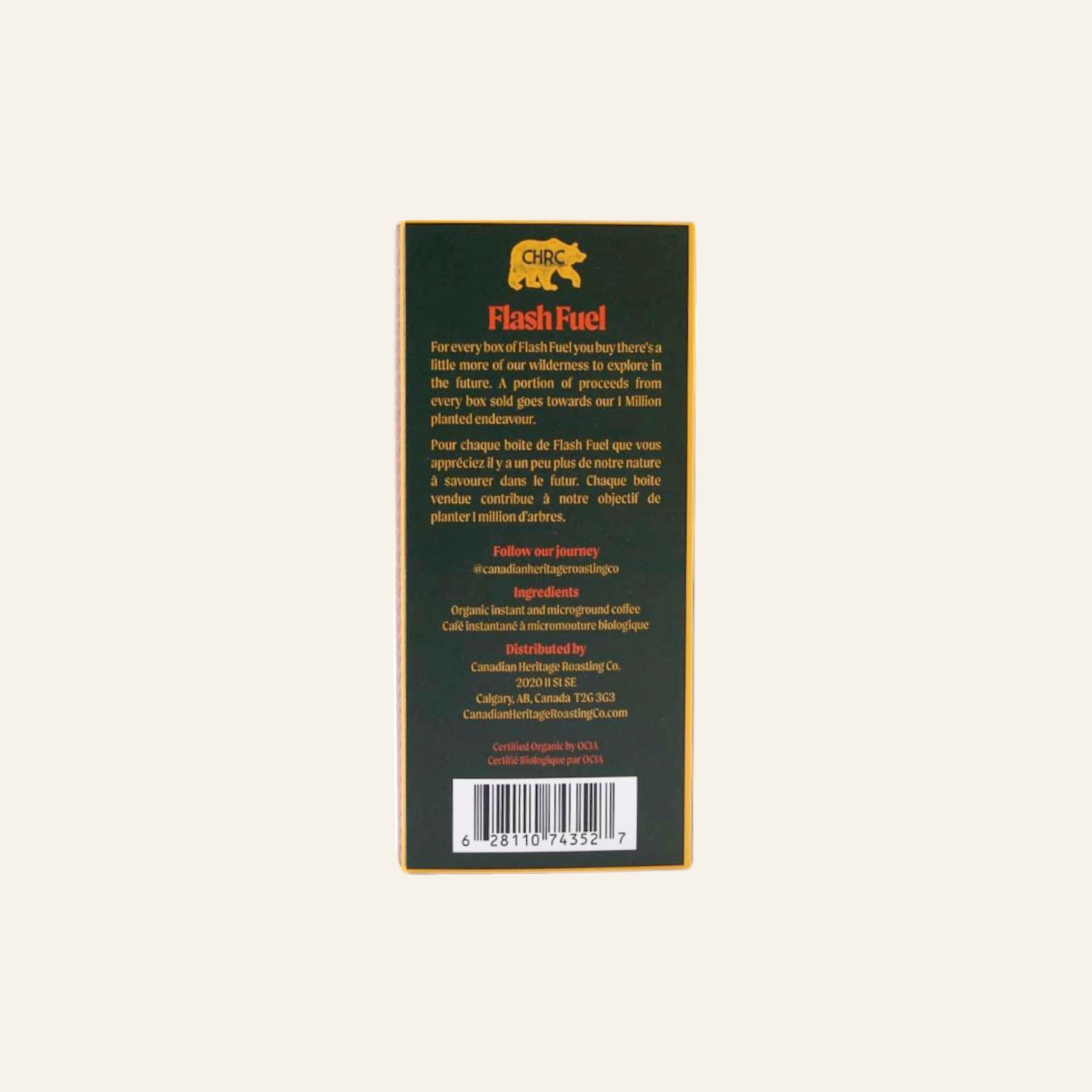 Flash Fuel Organic Instant Dark Roast Coffee 10 Packs