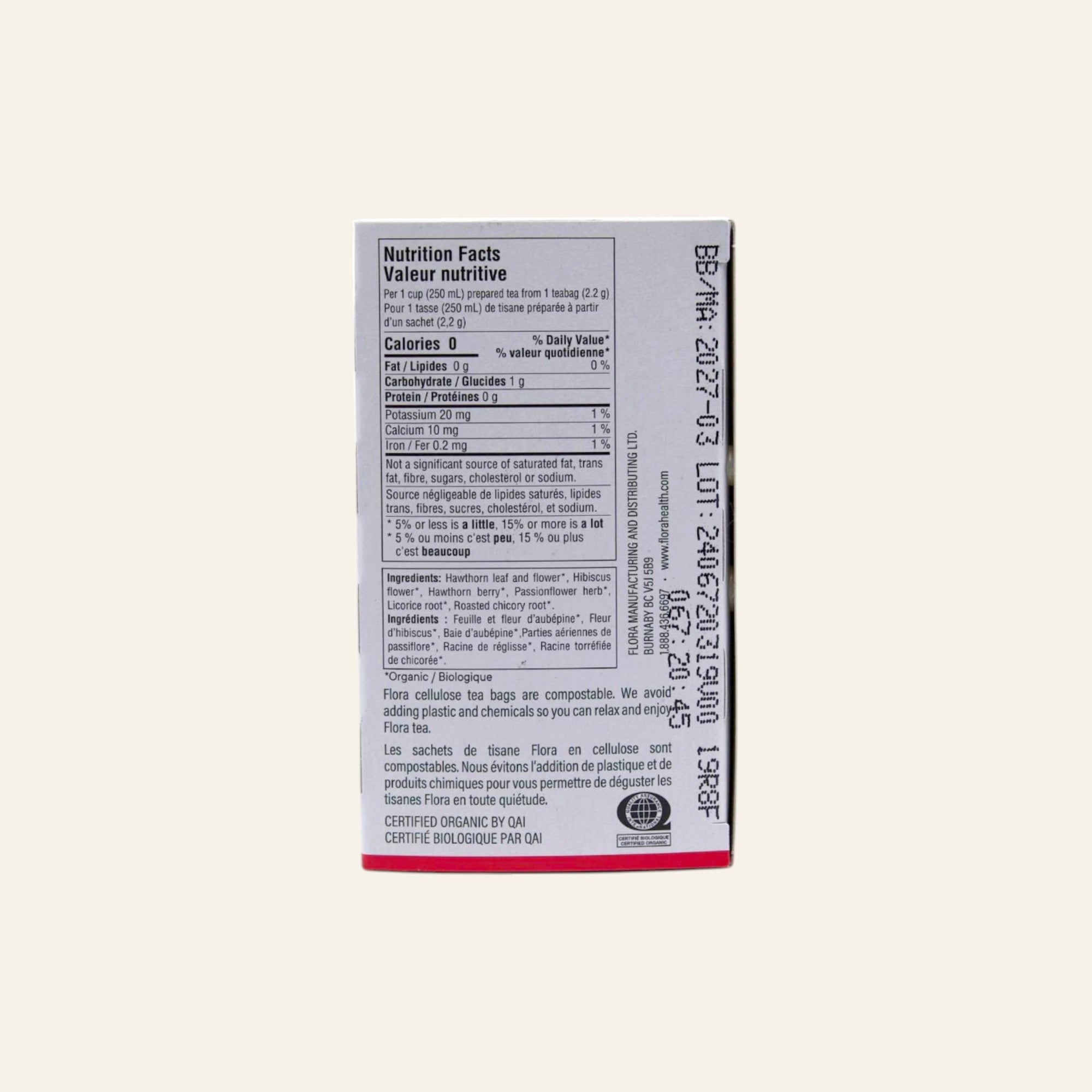 Flora Organic Hawthorn Tea 16 Bags