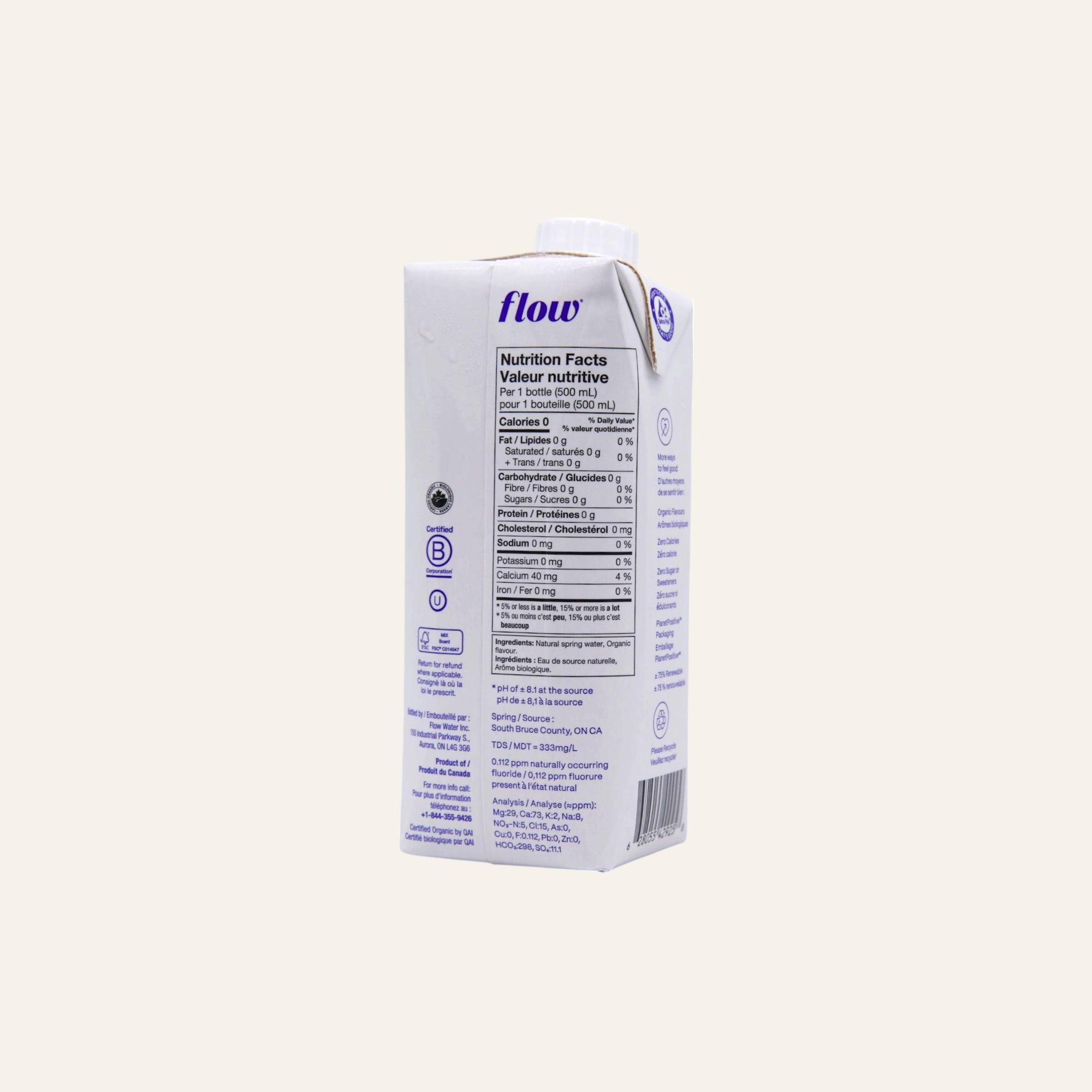 Flow Organic Cucumber Mint Water 500mL