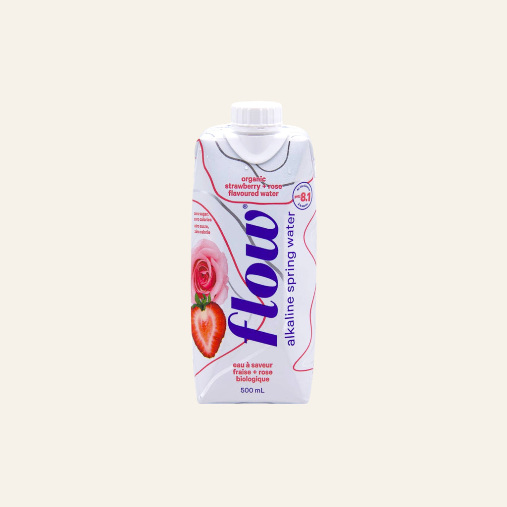 Flow Organic Strawberry + Rose Water 500mL