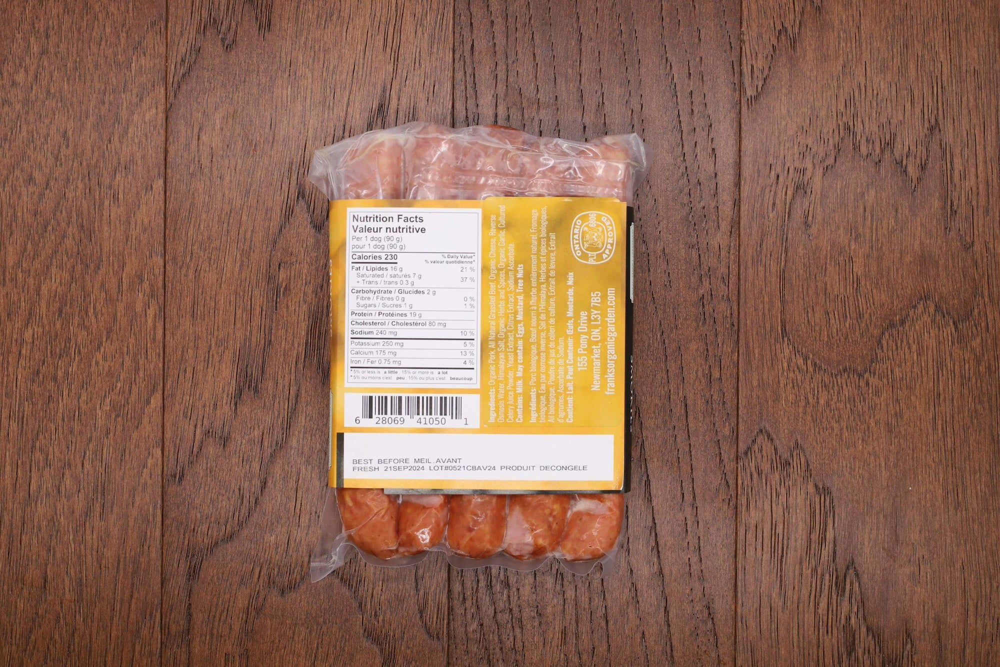 Frank's Fresh Bavarian Cheese Smokies 1lb 5pcs