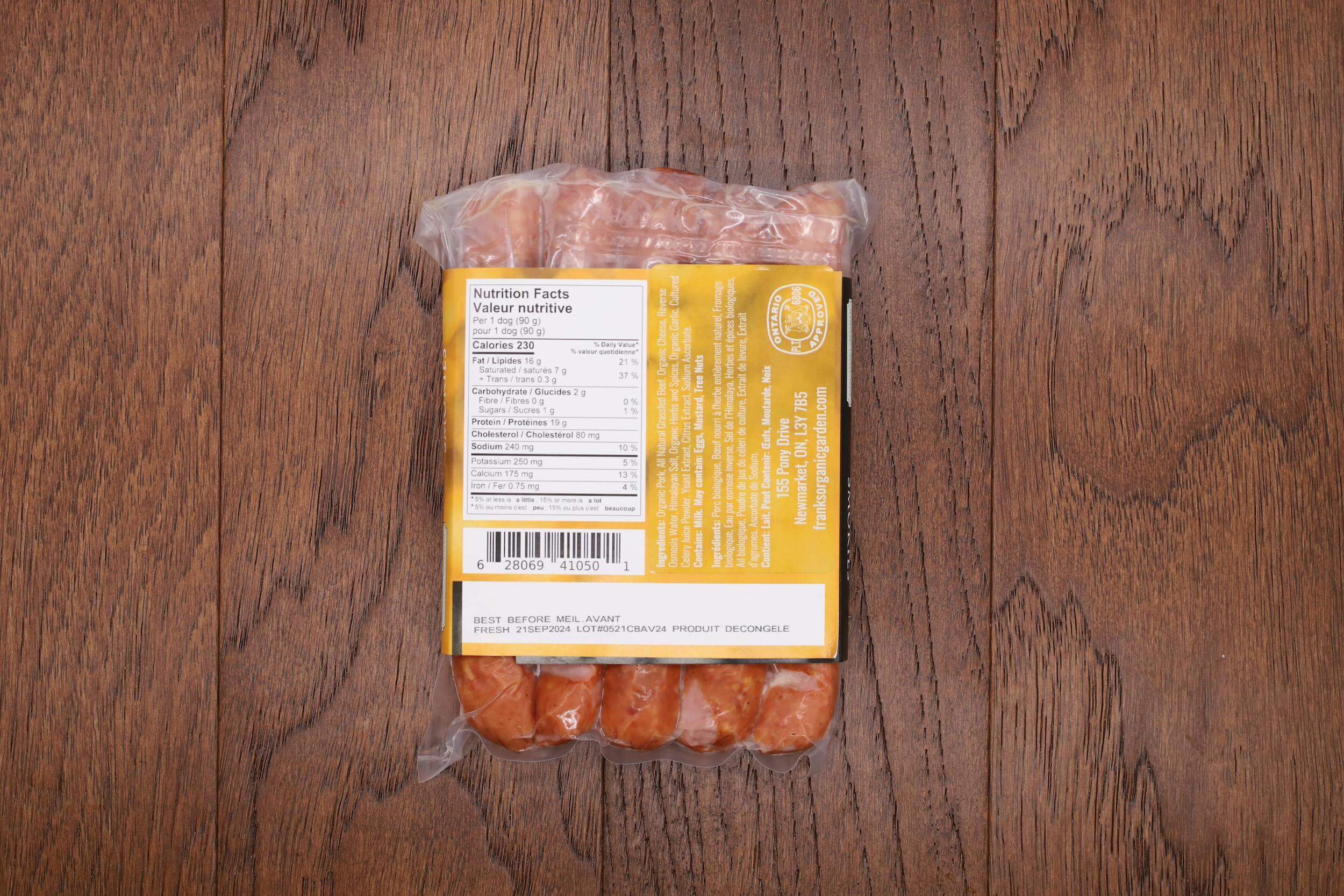 Frank's Bavarian Cheese Smokies 1lb 5pcs