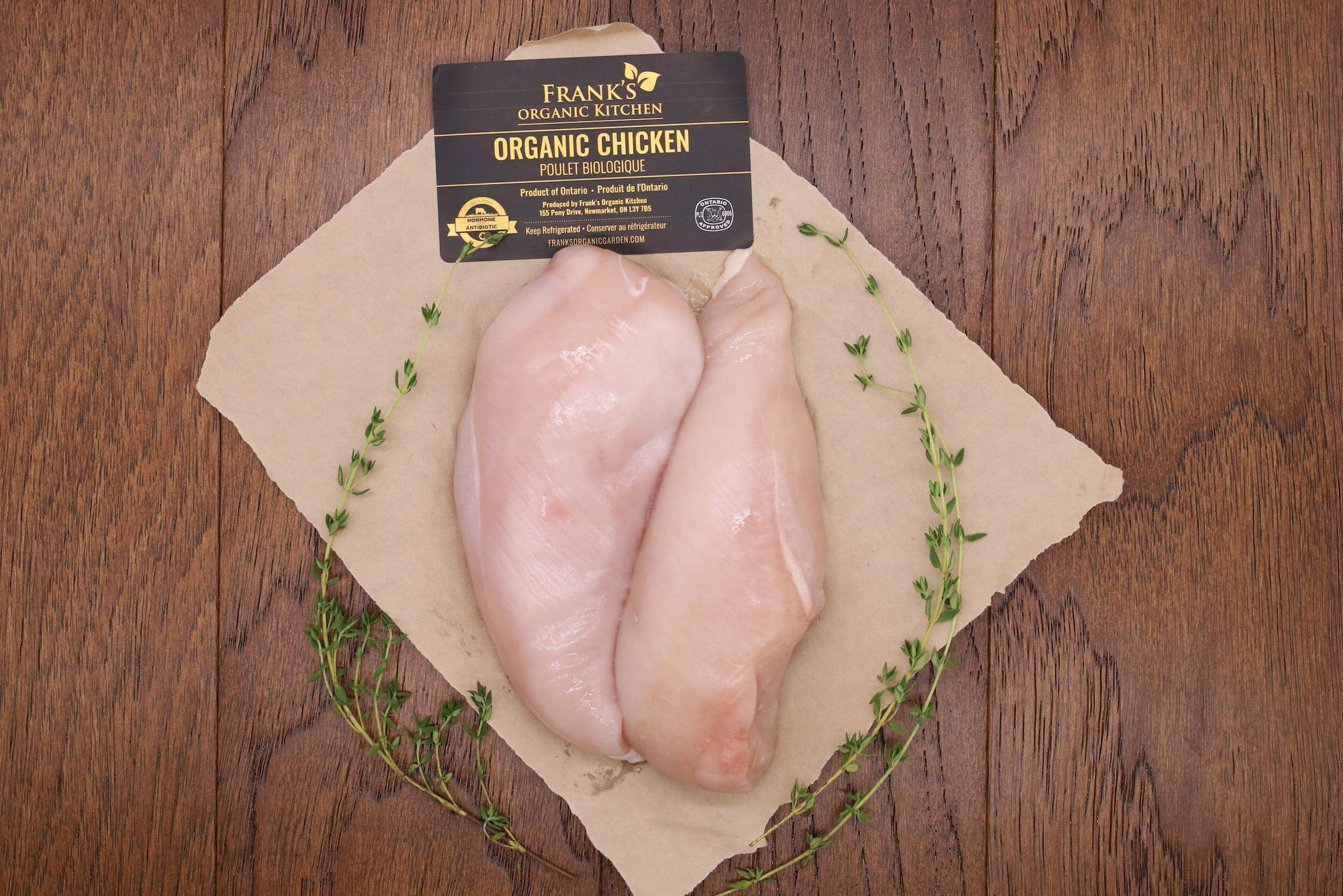 Boneless Skinless Organic Chicken Breast 600g/2pc
