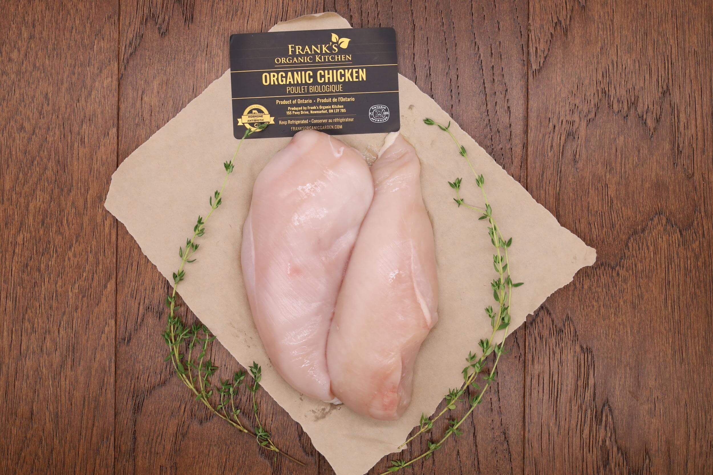 Boneless Skinless Organic Chicken Breast ~600g/2pc