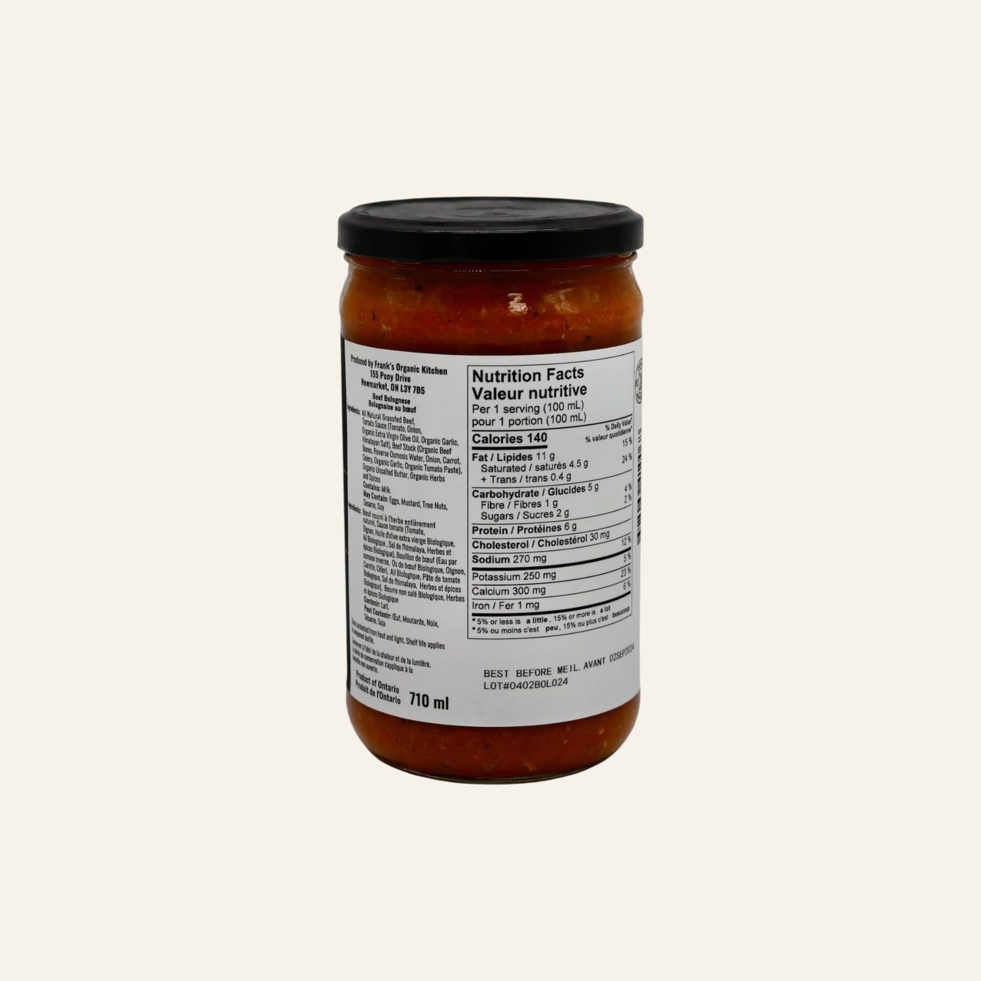Frank's Beef Bolognese Ragu 710mL