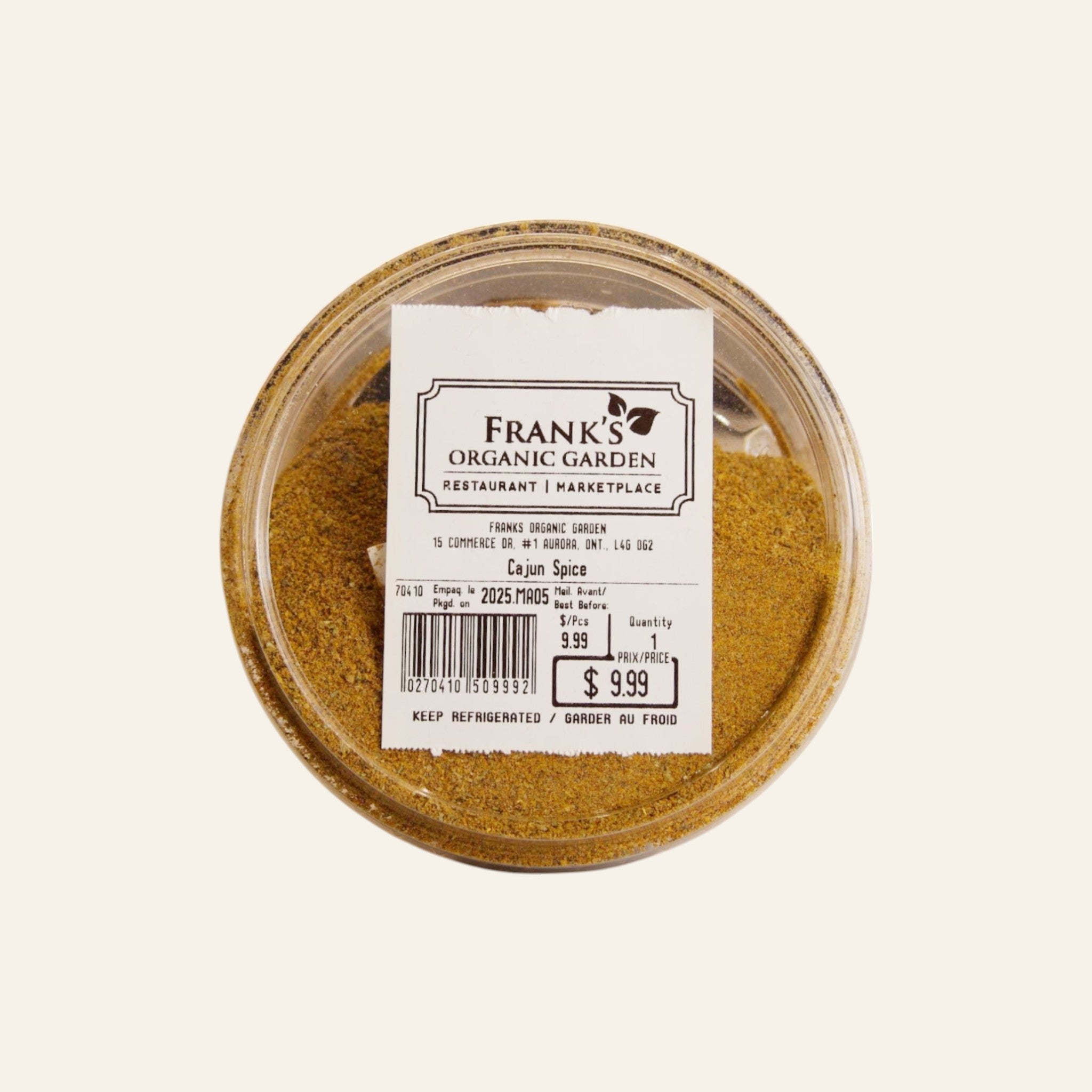 Frank's Organic Cajun Spice 100g