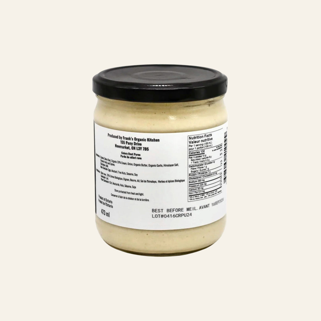Organic Roots Puree Frank's Organic Celery Root Puree 473mL – Frank's Organic Garden