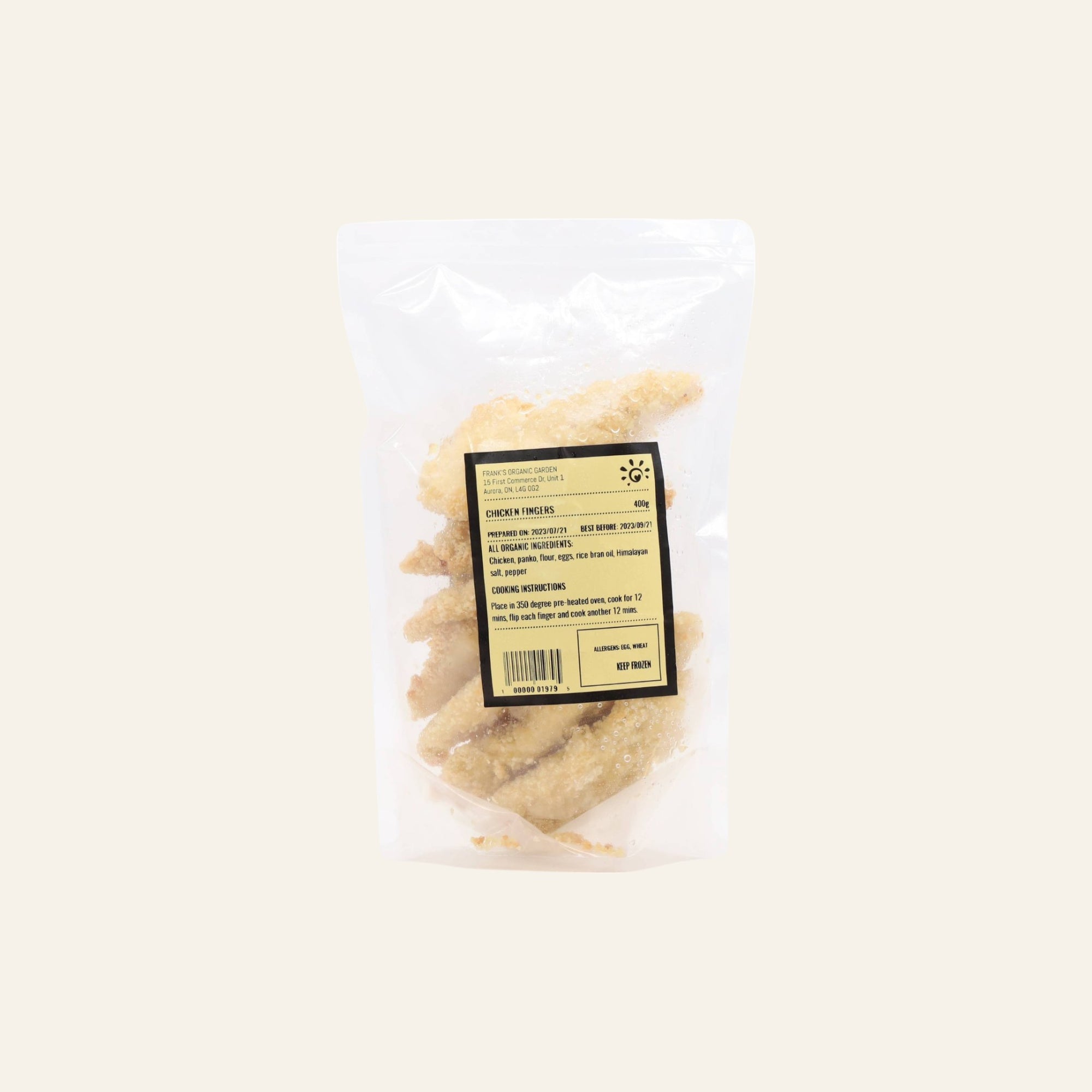 Frank's Organic Chicken Fingers 400g