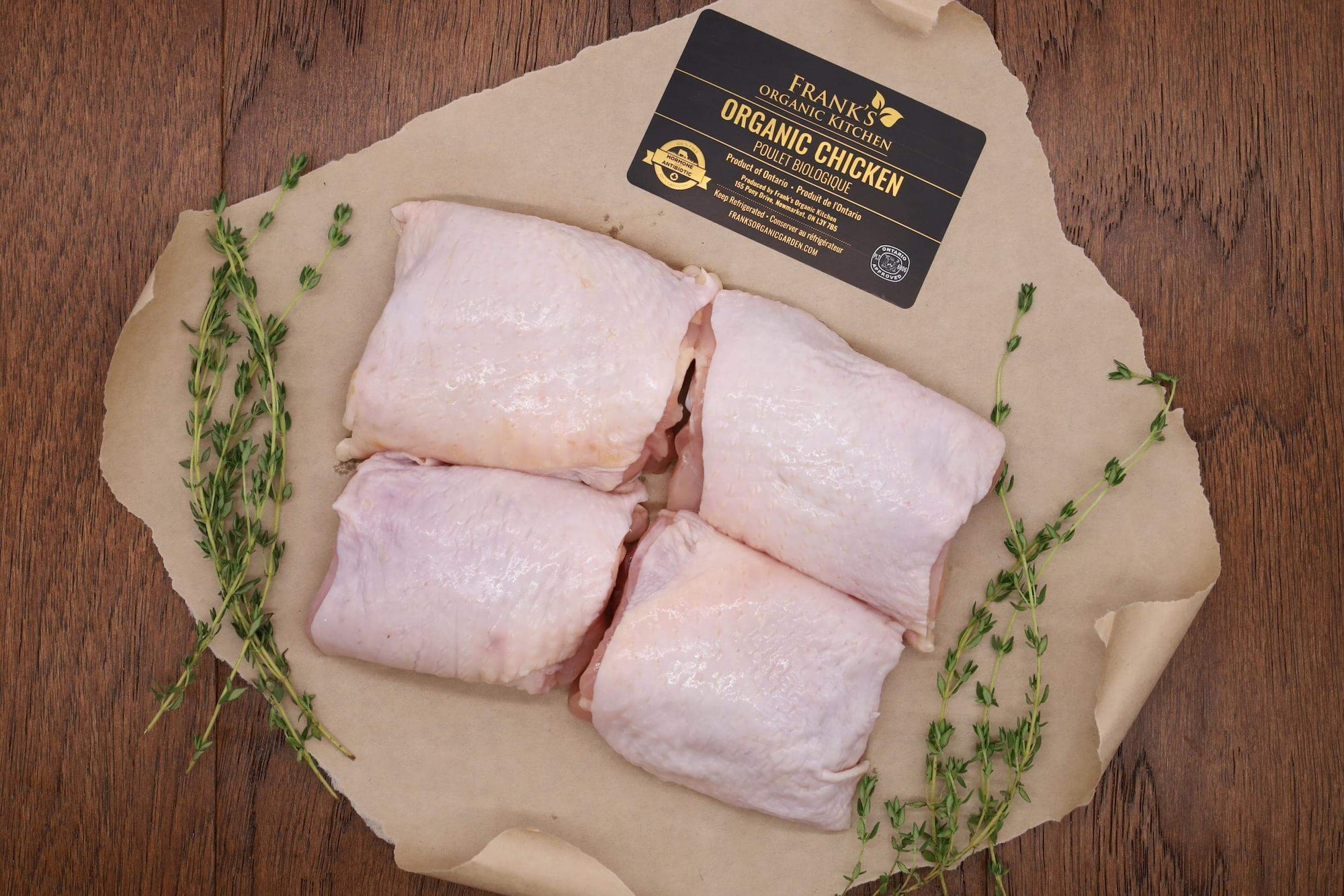 Organic Chicken Thighs 600g/4pc
