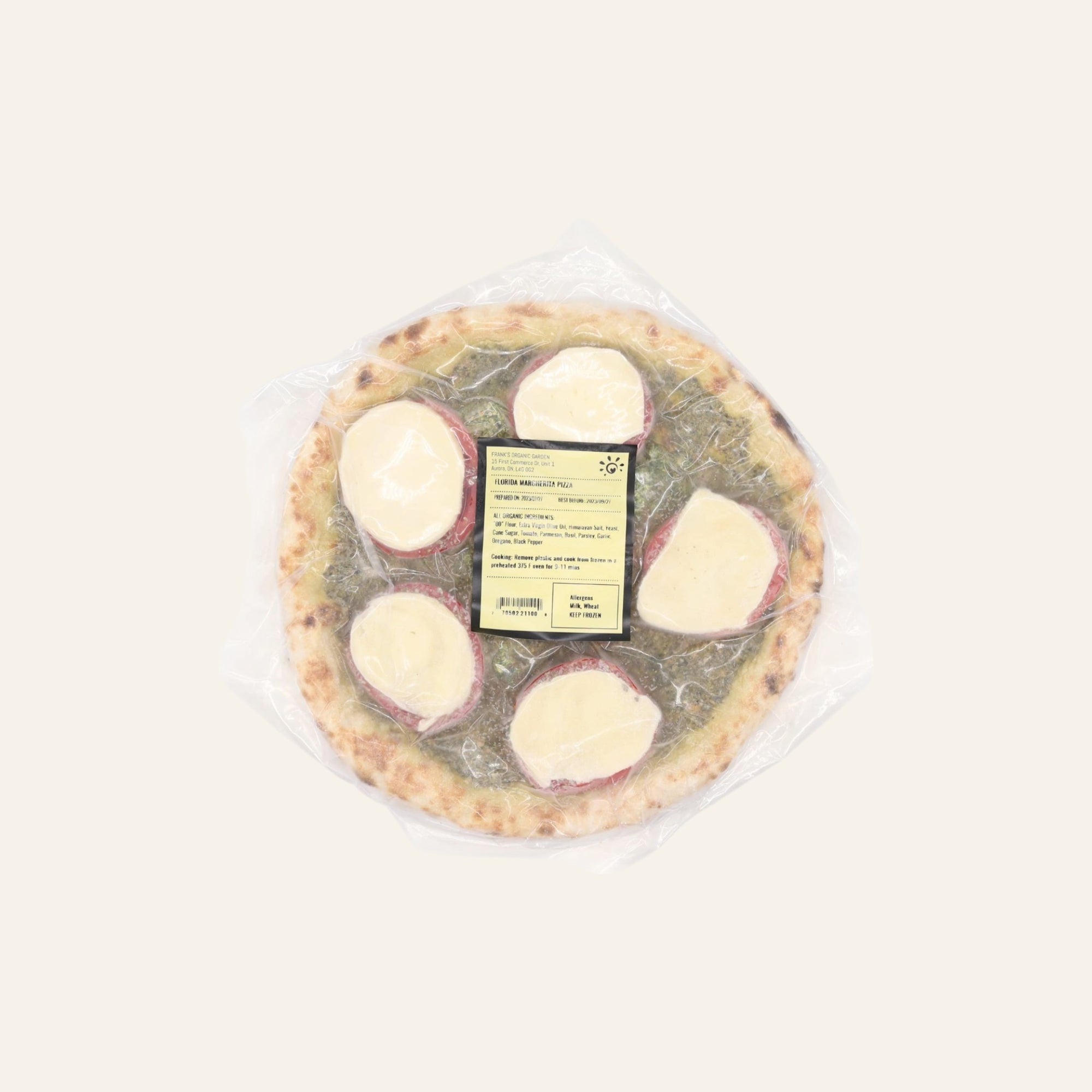 Frank’s Organic Florida Margherita Frozen Pizza