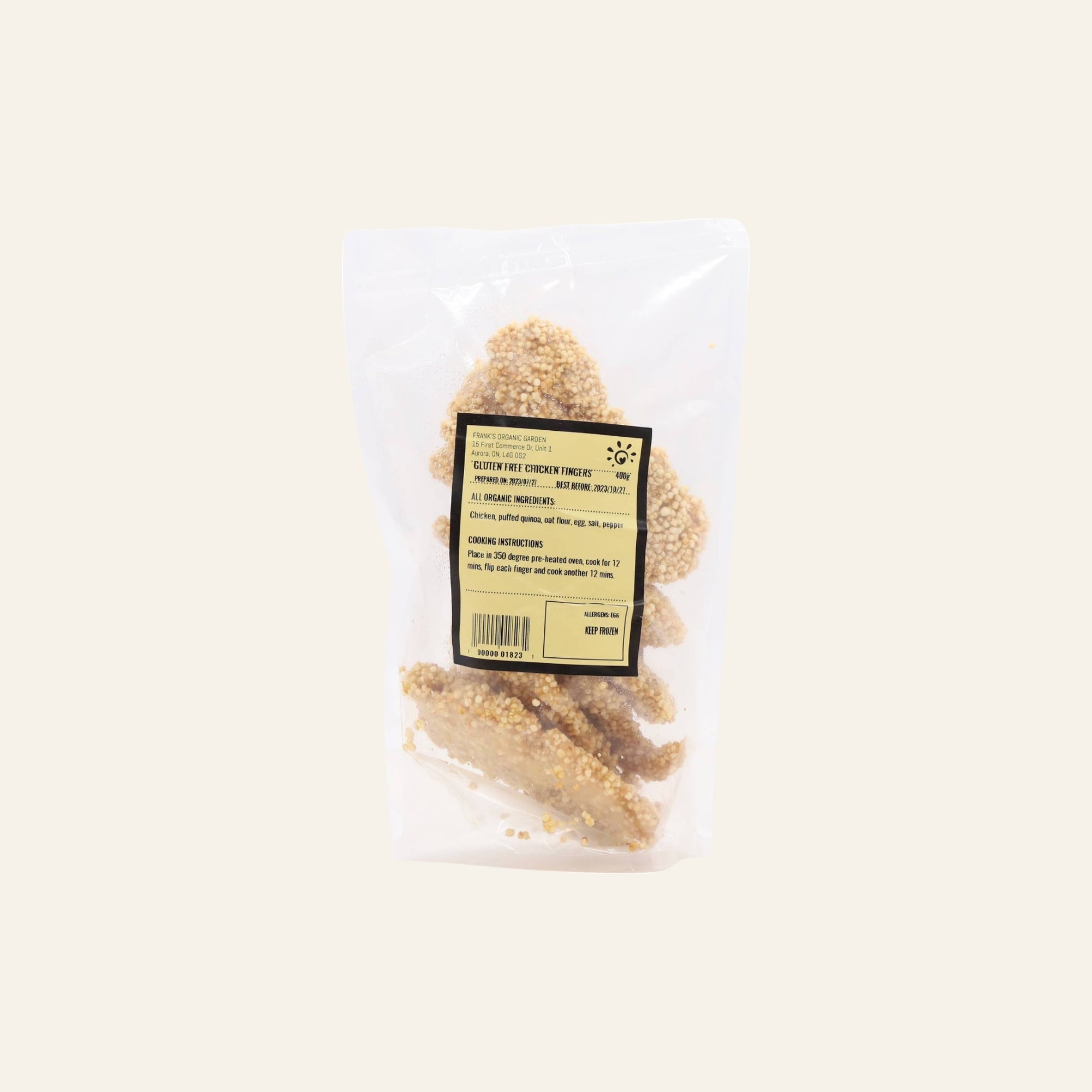 Frank’s Organic Gluten-Free Chicken Fingers 400 g