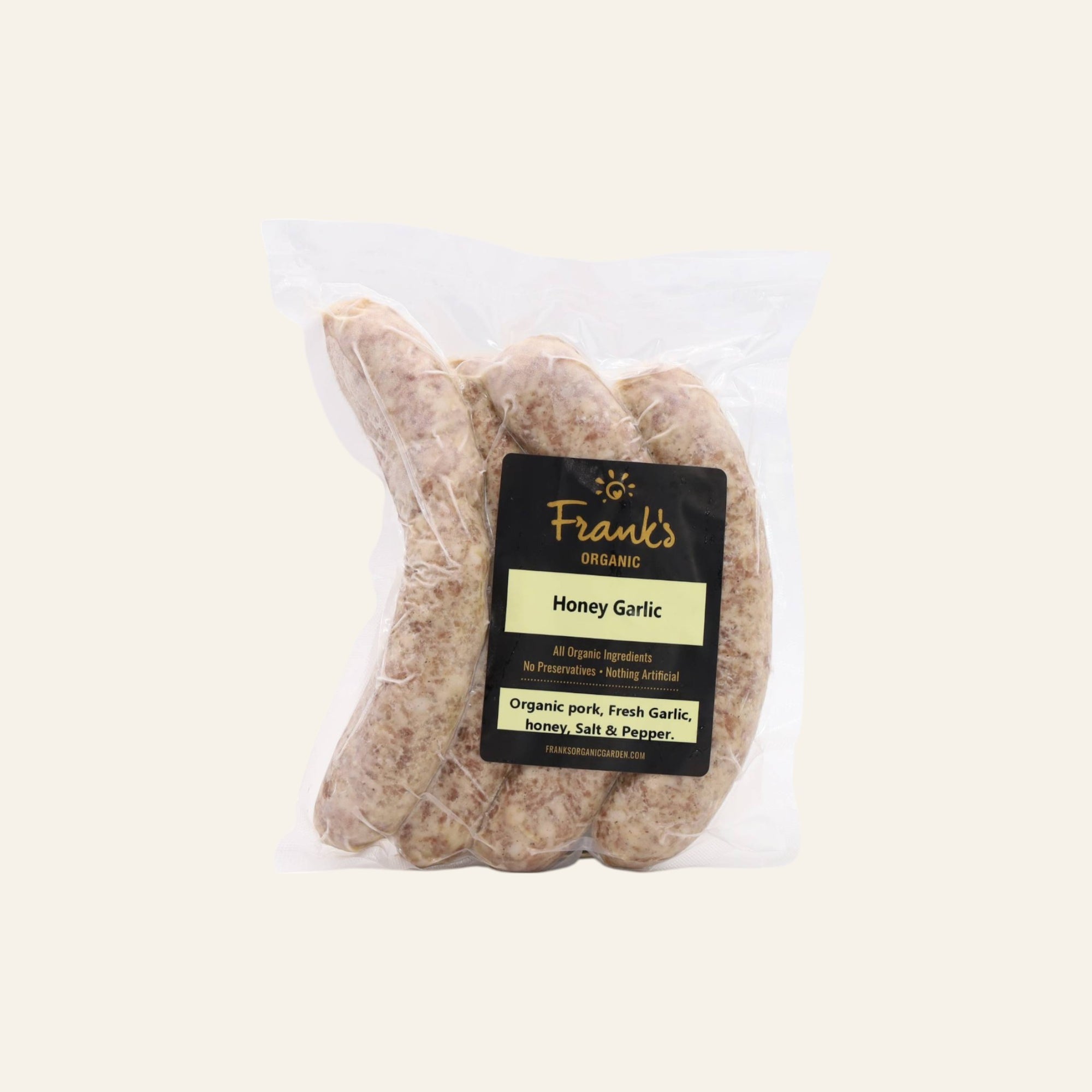 Frank’s Organic Honey Garlic Sausage 4pc