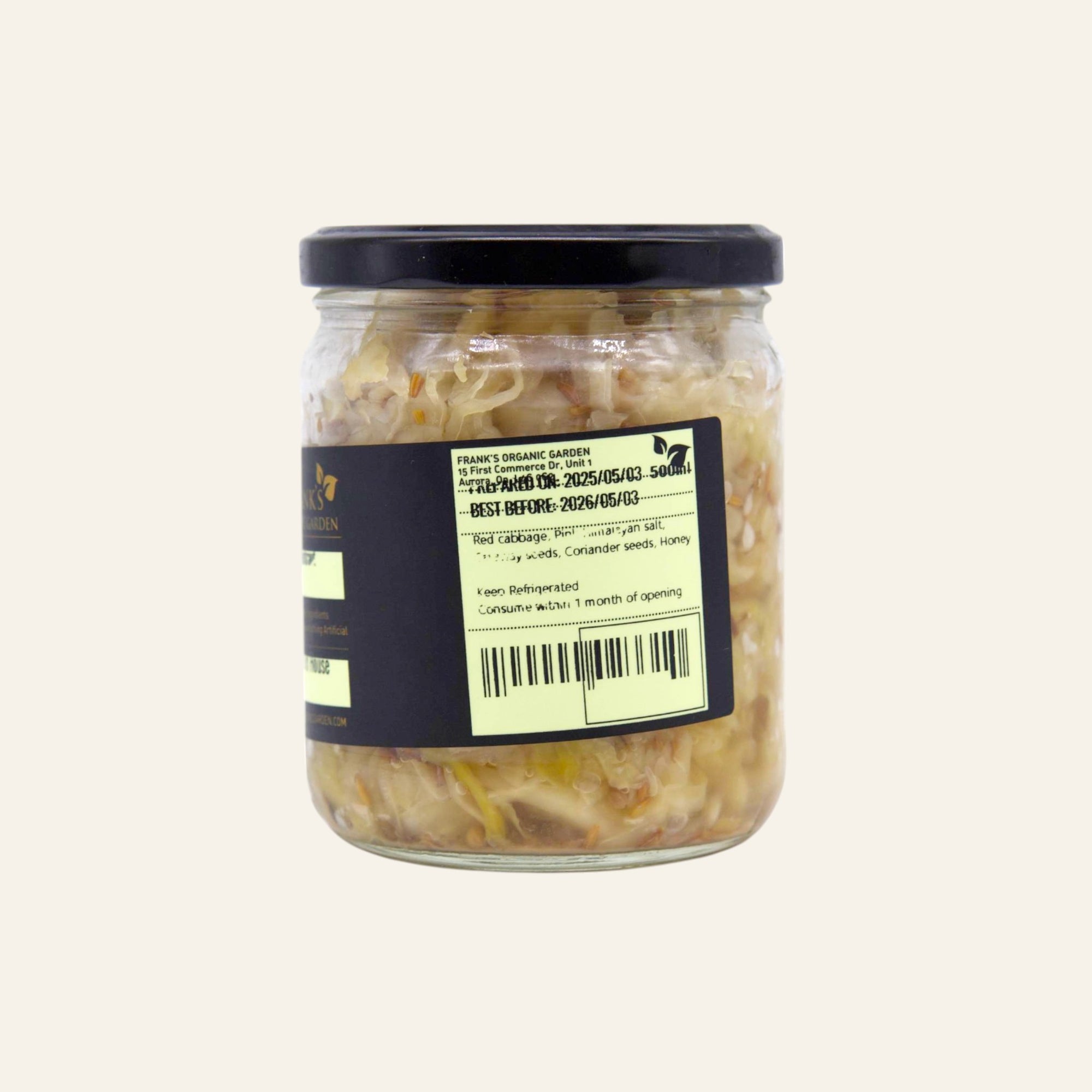Frank's Organic Housemade Sauerkraut 500mL
