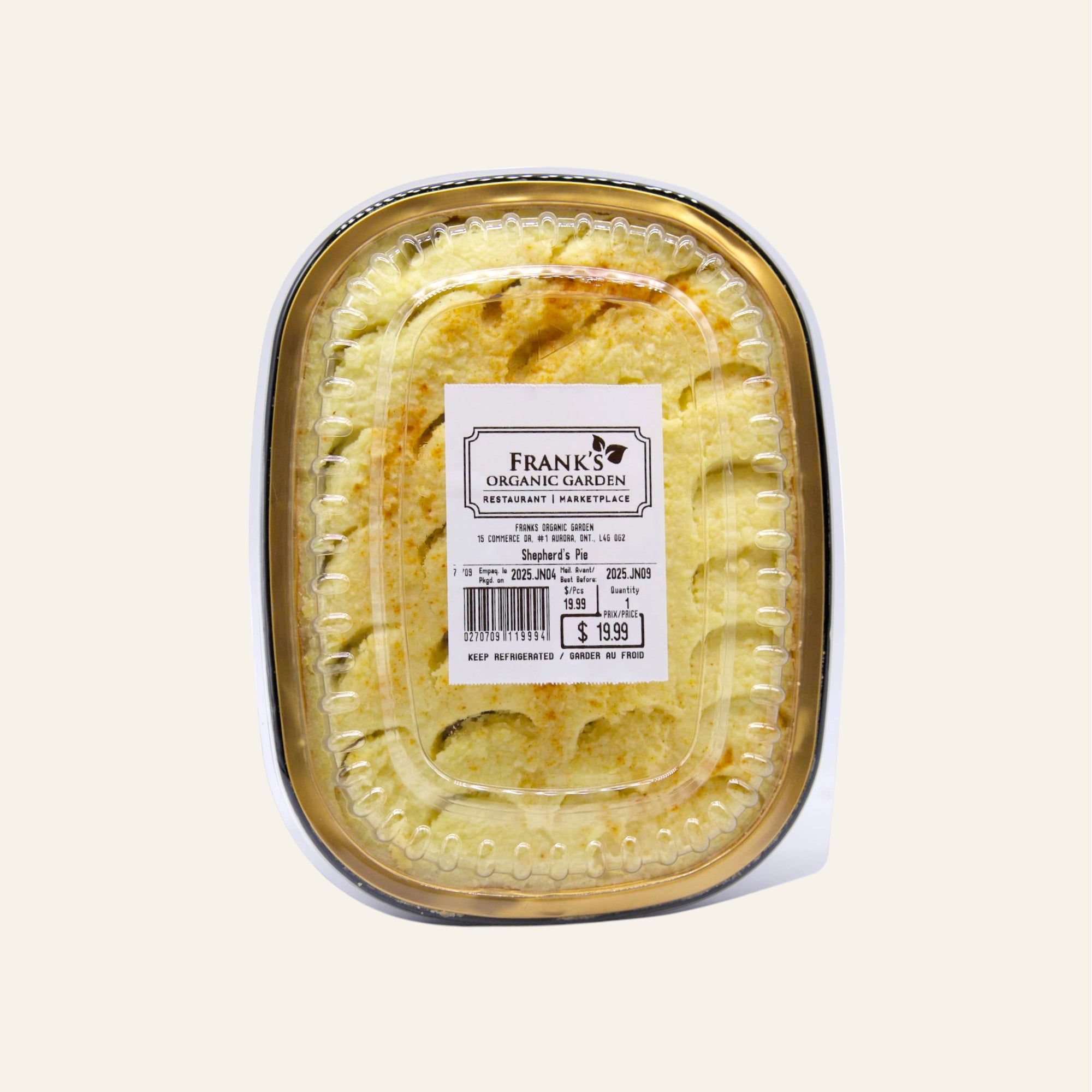 Frank's Organic Shepherd's Pie