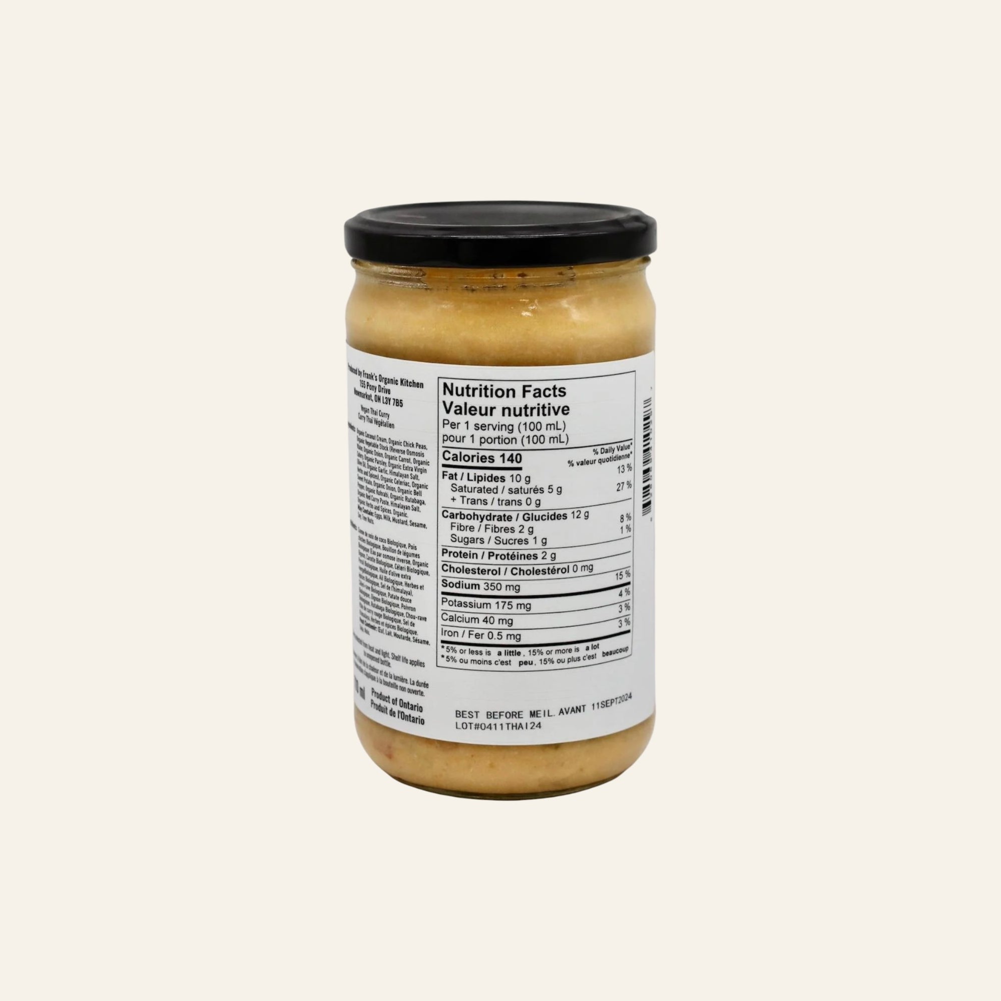 Frank's Organic Vegan Thai Curry 710mL