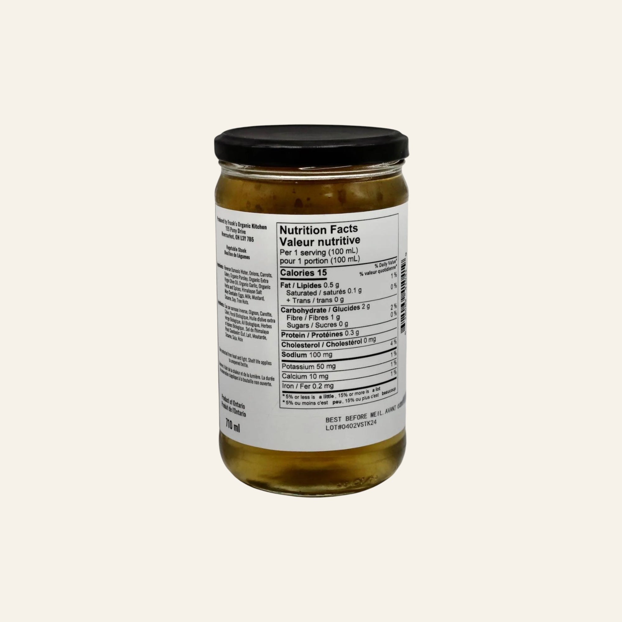 Frank's Organic Vegetable Stock 710mL