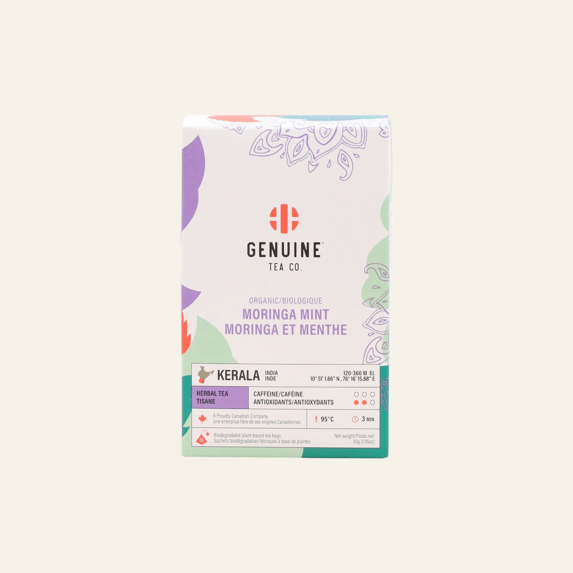 Genuine Organic Moringa Mint Tea Bags (15)