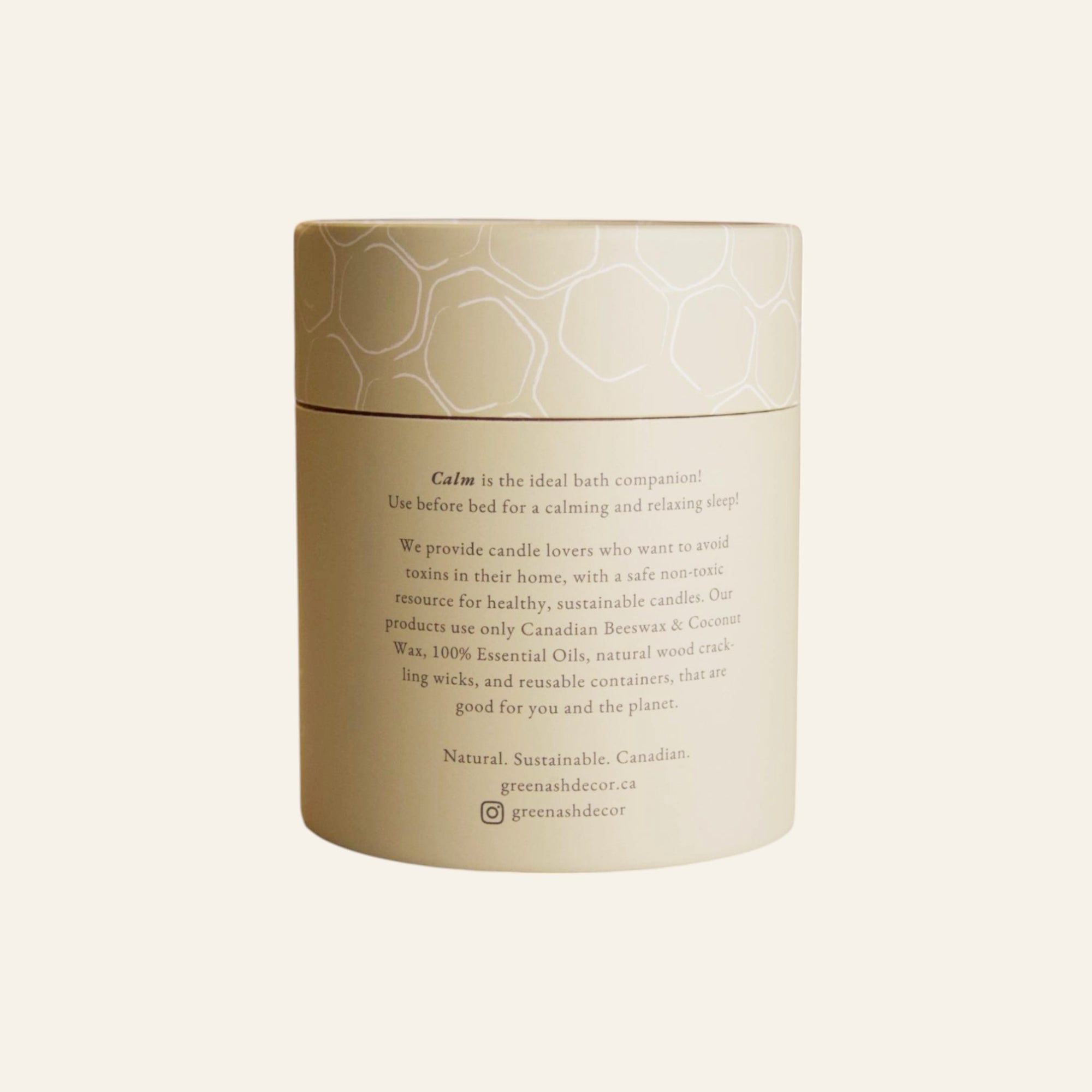 Green Ash Au Natural Unscented Candle