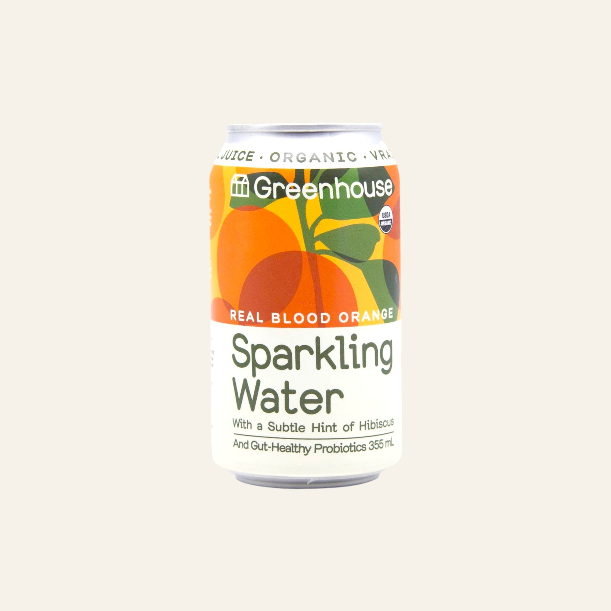 Greenhouse Organic Blood Orange Sparkling Water 355mL