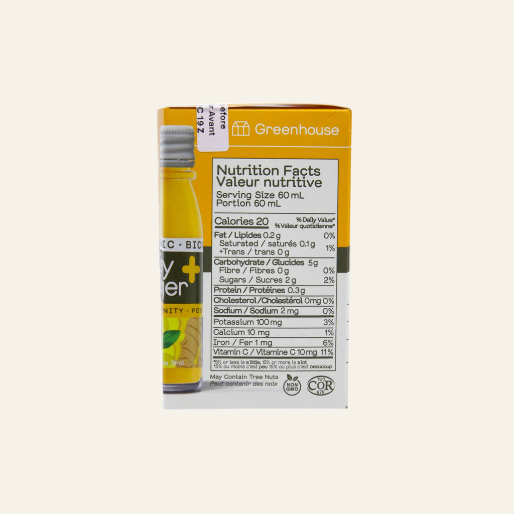 Greenhouse Organic Fiery Ginger Shot Box 4x60mL