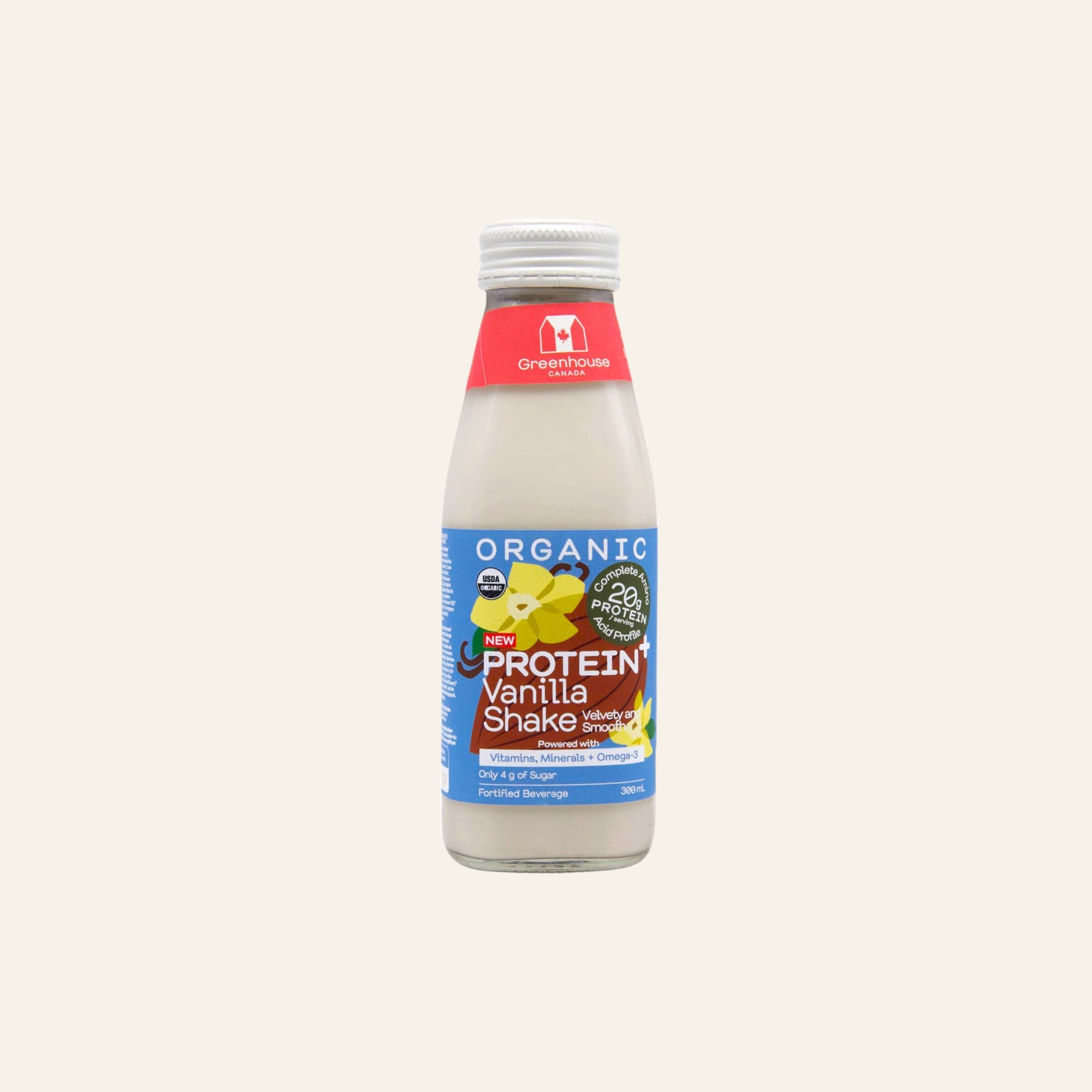 Greenhouse Organic Vanilla Protein Shake 300mL