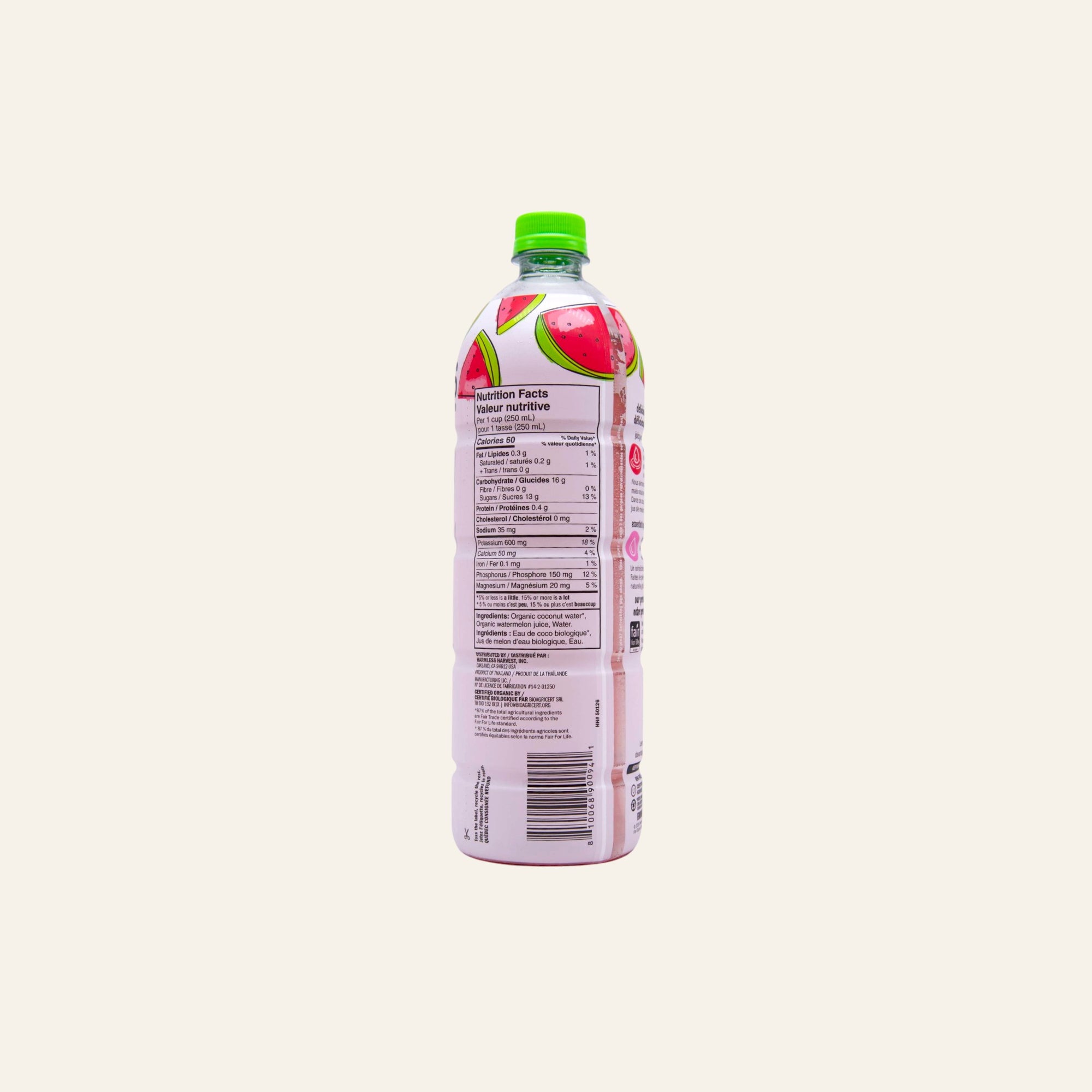 Harmless Harvest Organic Watermelon Coconut Water 946ml