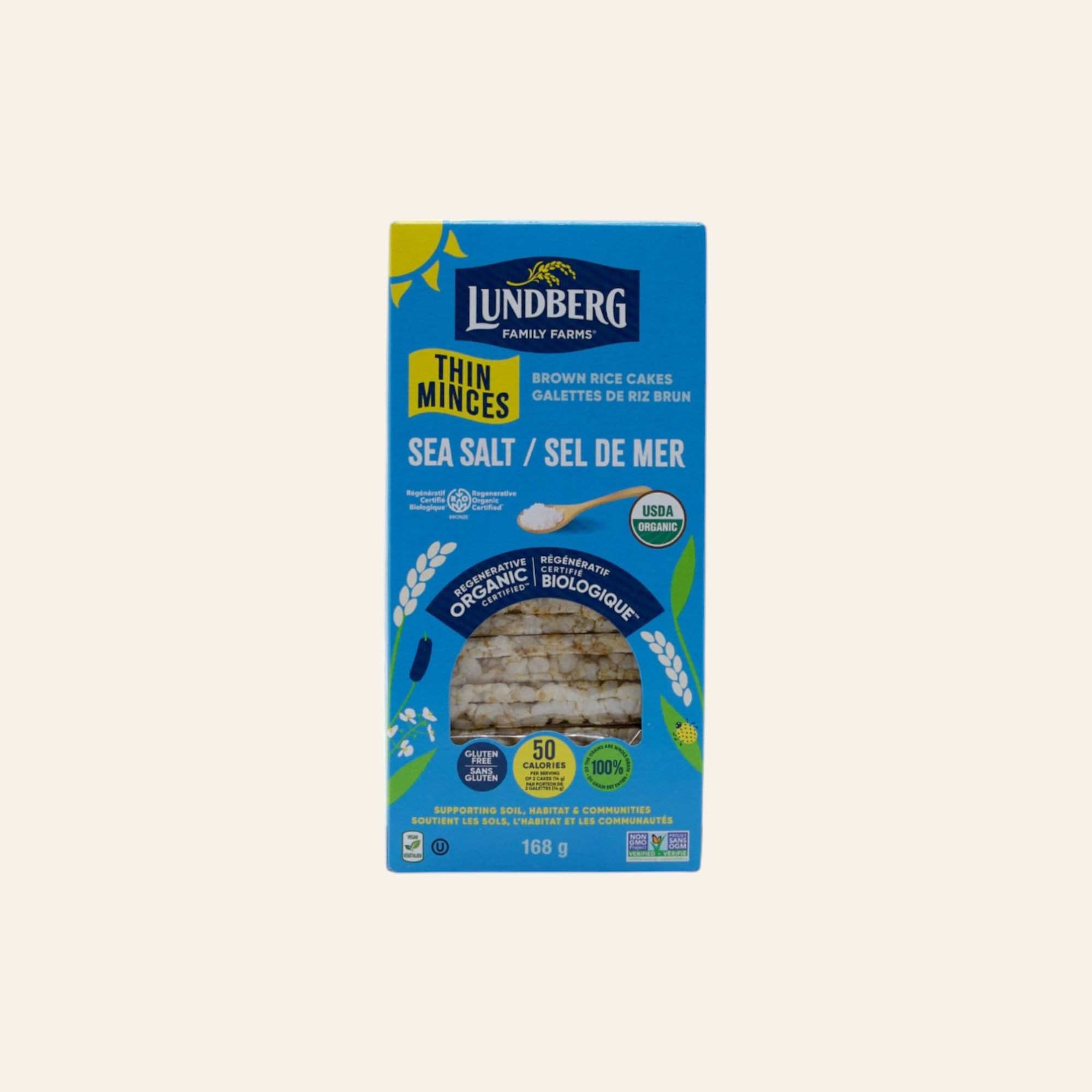 Lundberg Organic Brown Rice Sea Salt Cakes 168g