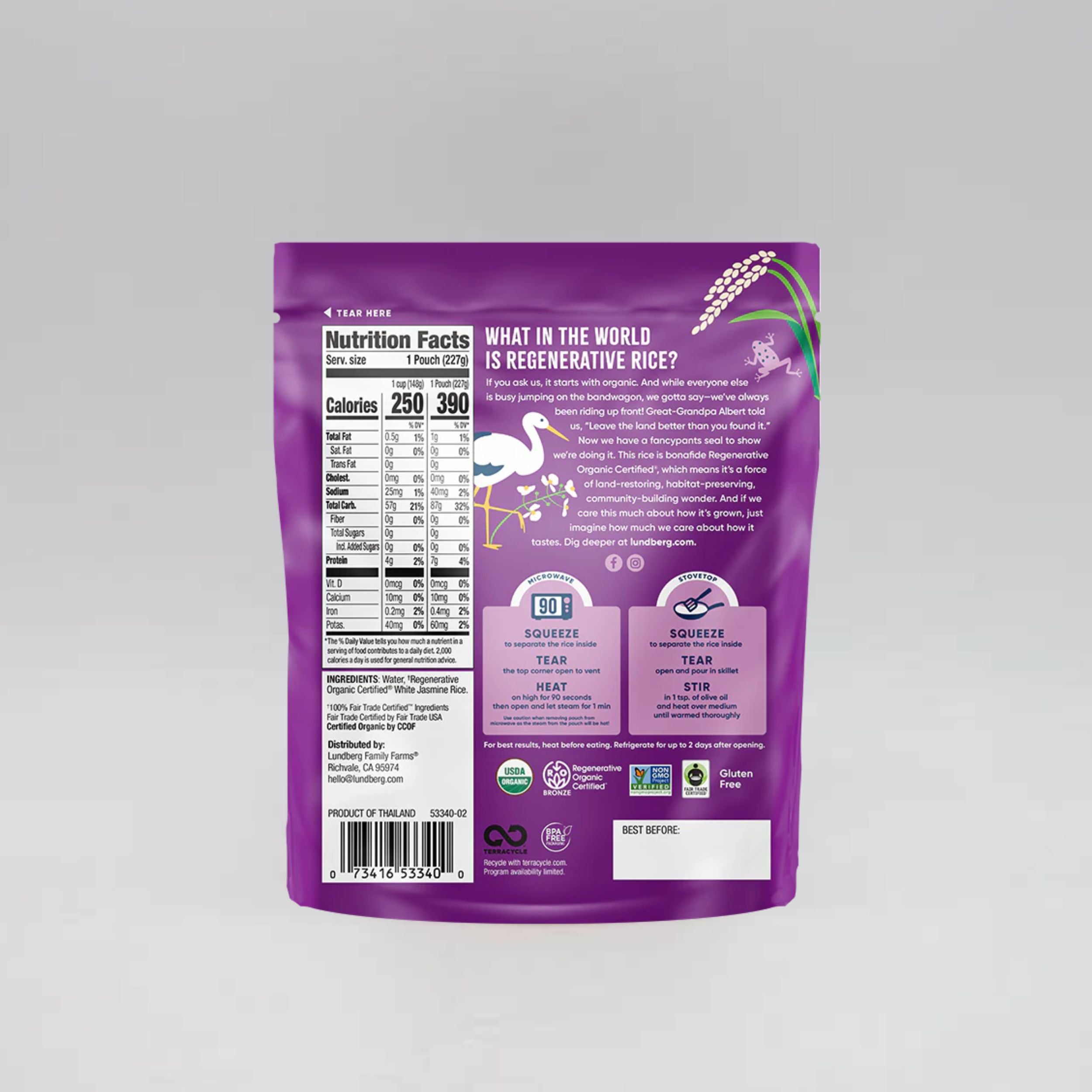 Lundberg Organic 90-Second White Rice 227g