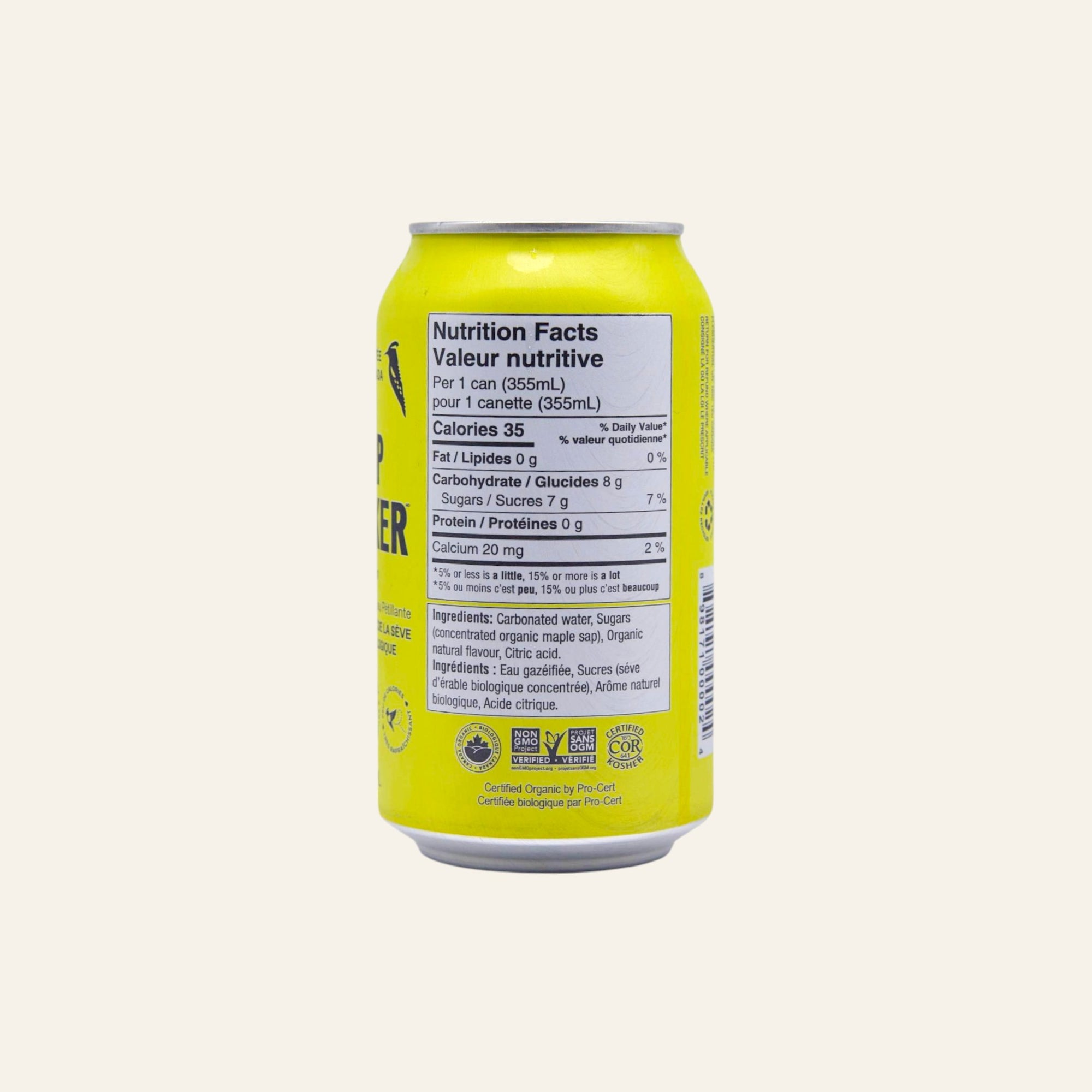 Sapsucker Organic Lemon Water 355mL